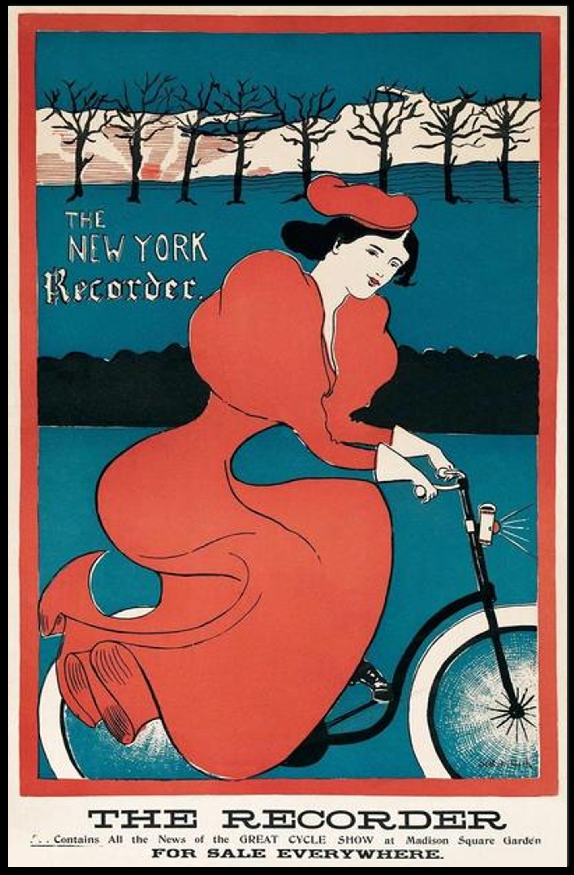 The New York Recorder Cycling Poster PosterGoat