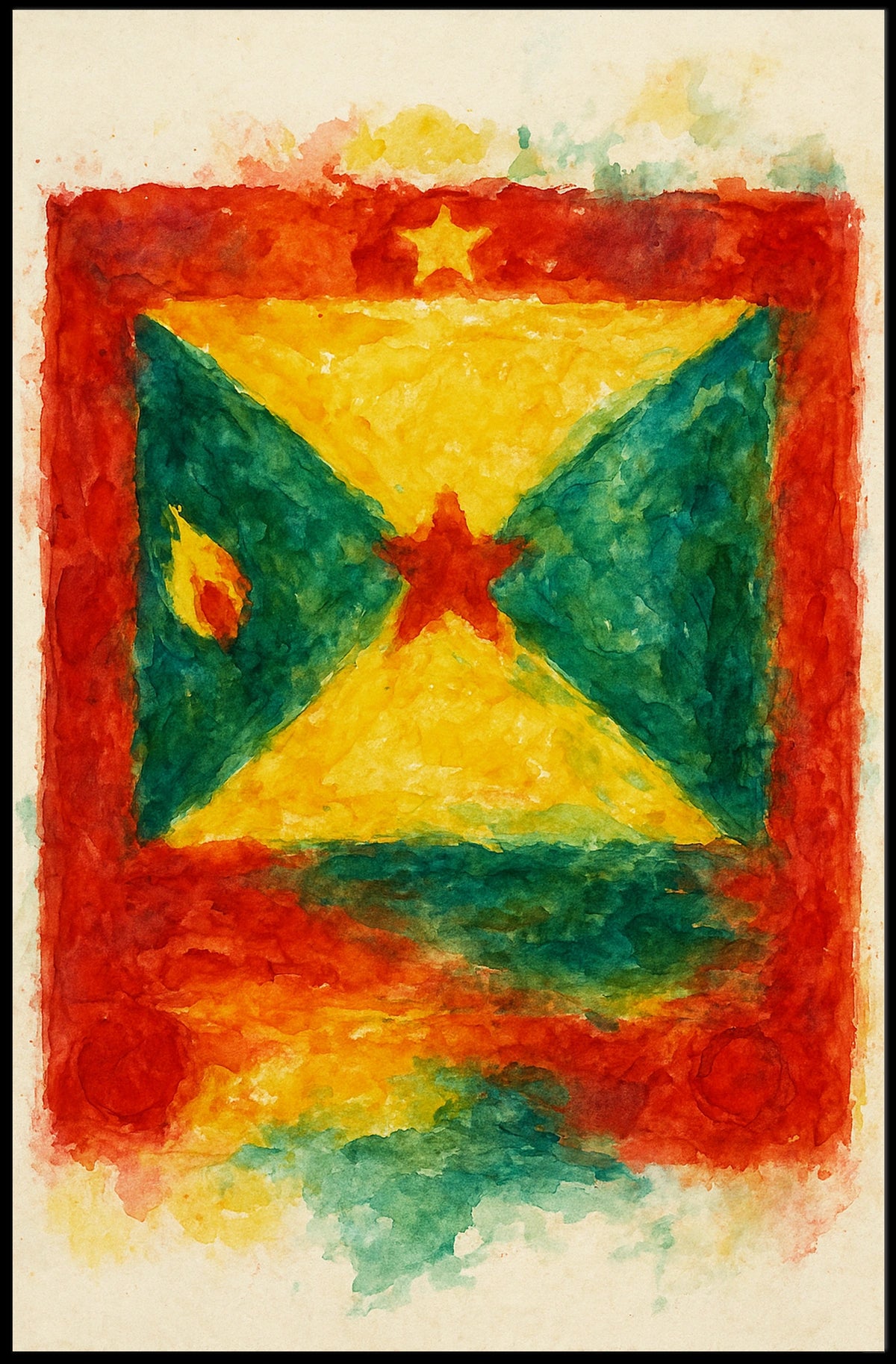 Vibrant Flag Art Poster