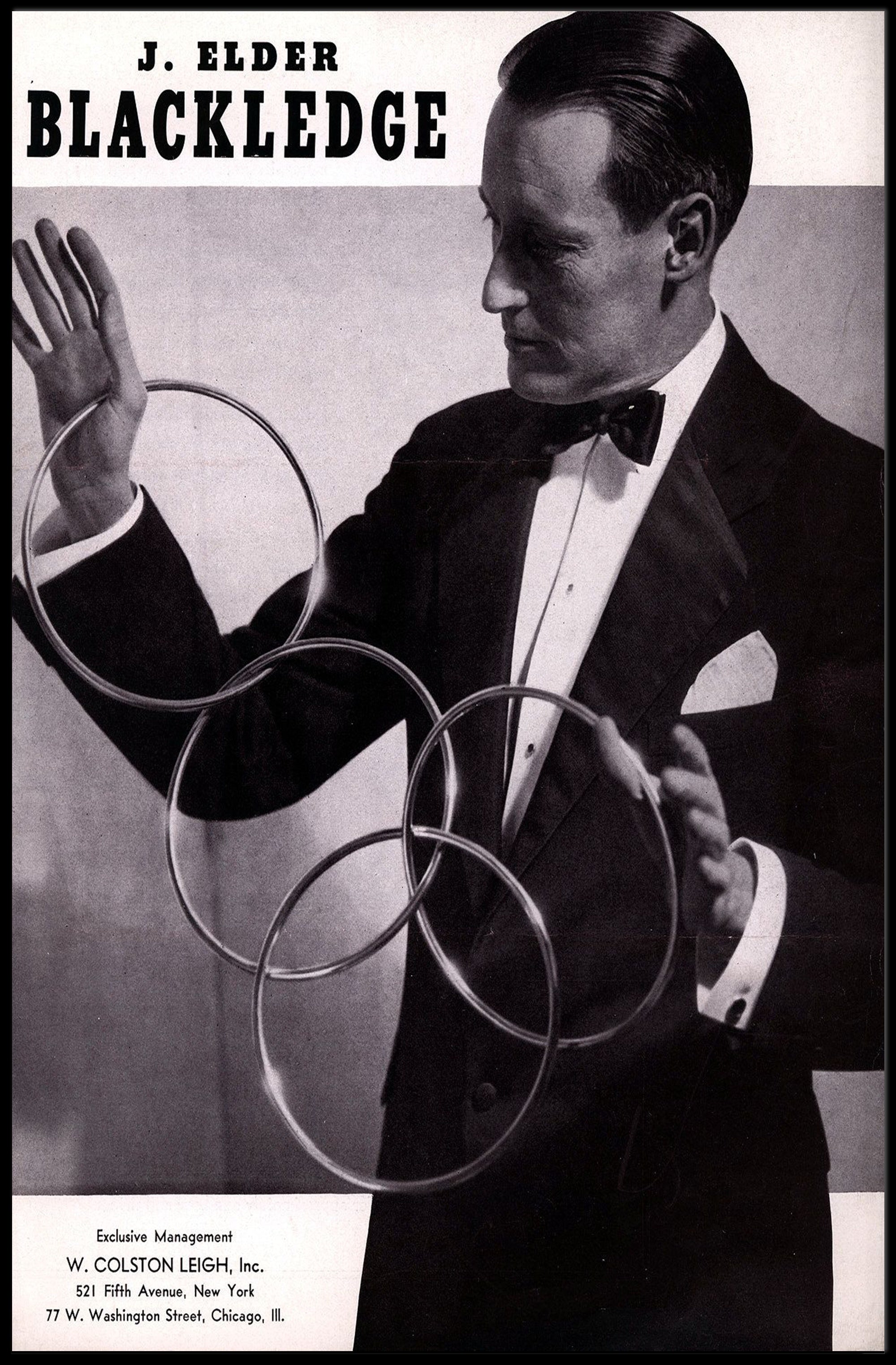 Vintage Magician Illusionist Poster from Mid-20th Century Era