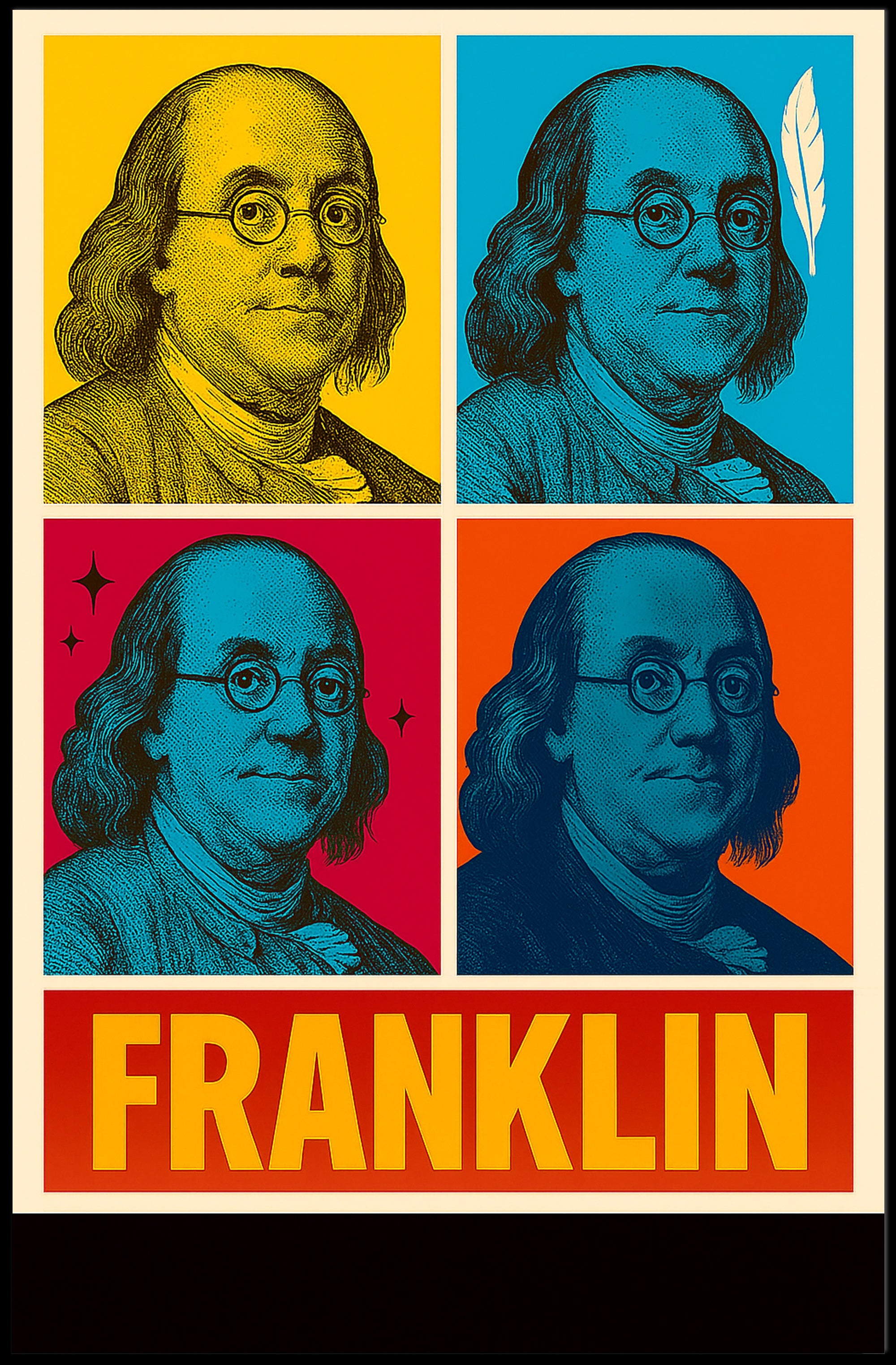 Franklin Pop Art Poster PosterGoat