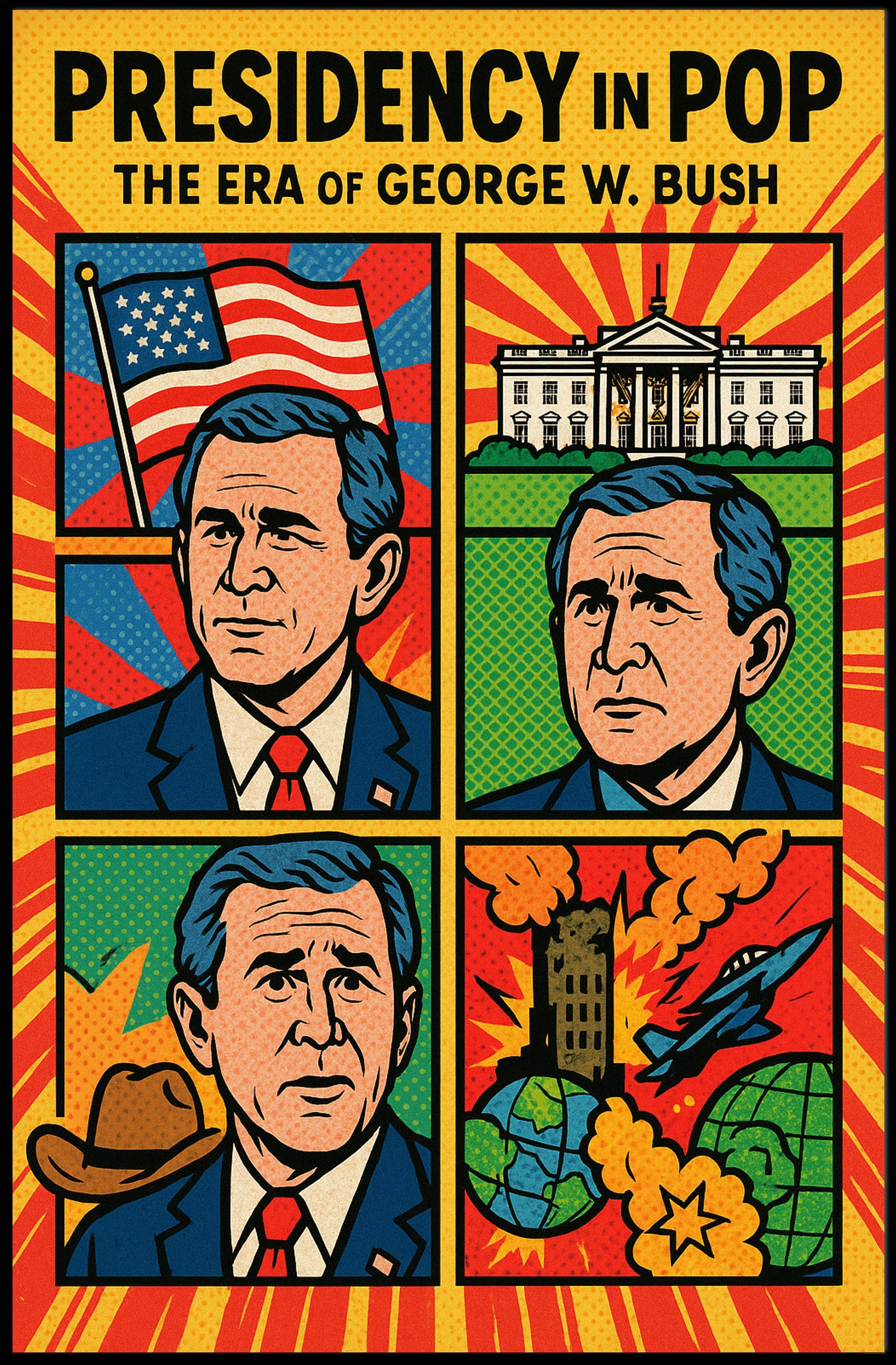 George W. Bush Pop Art Historical Presidential Poster