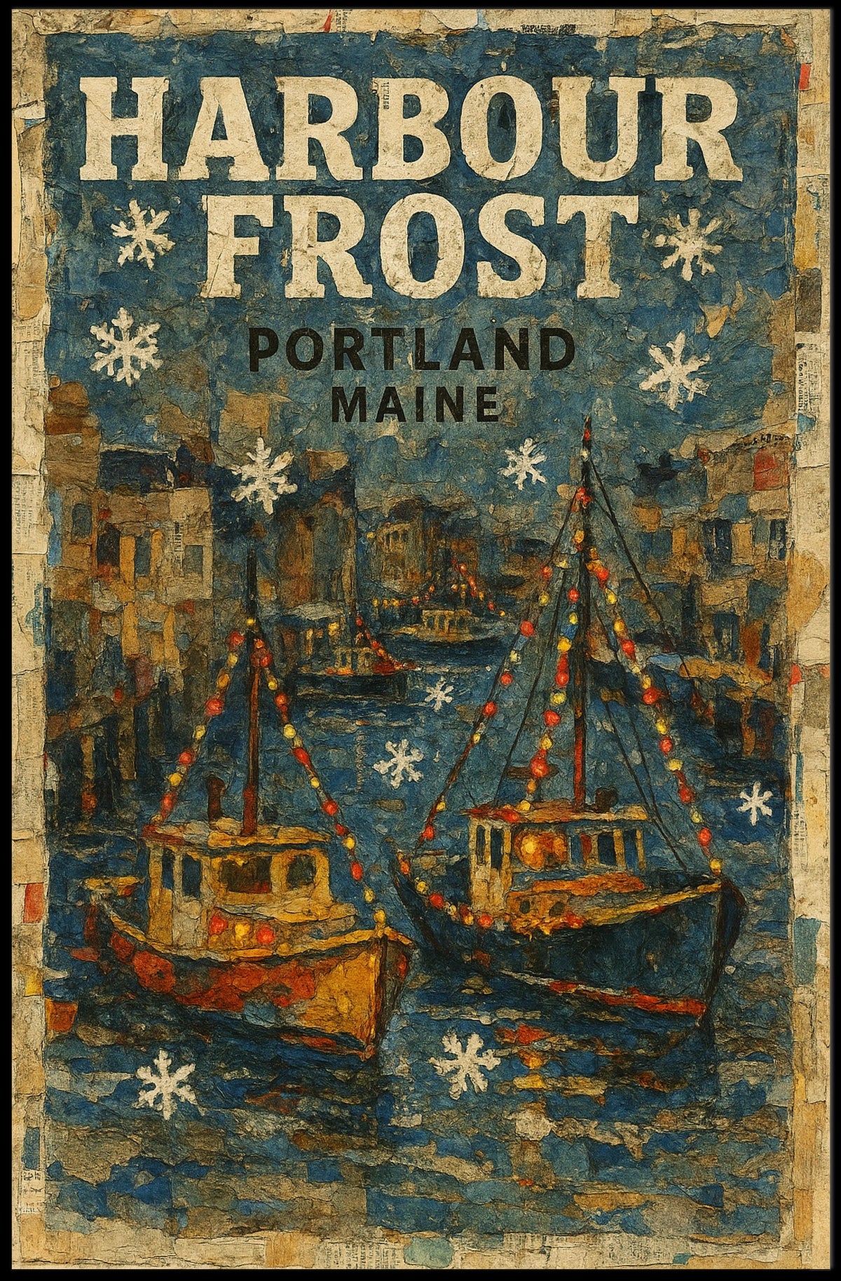 Harbour Frost Portland Maine Poster