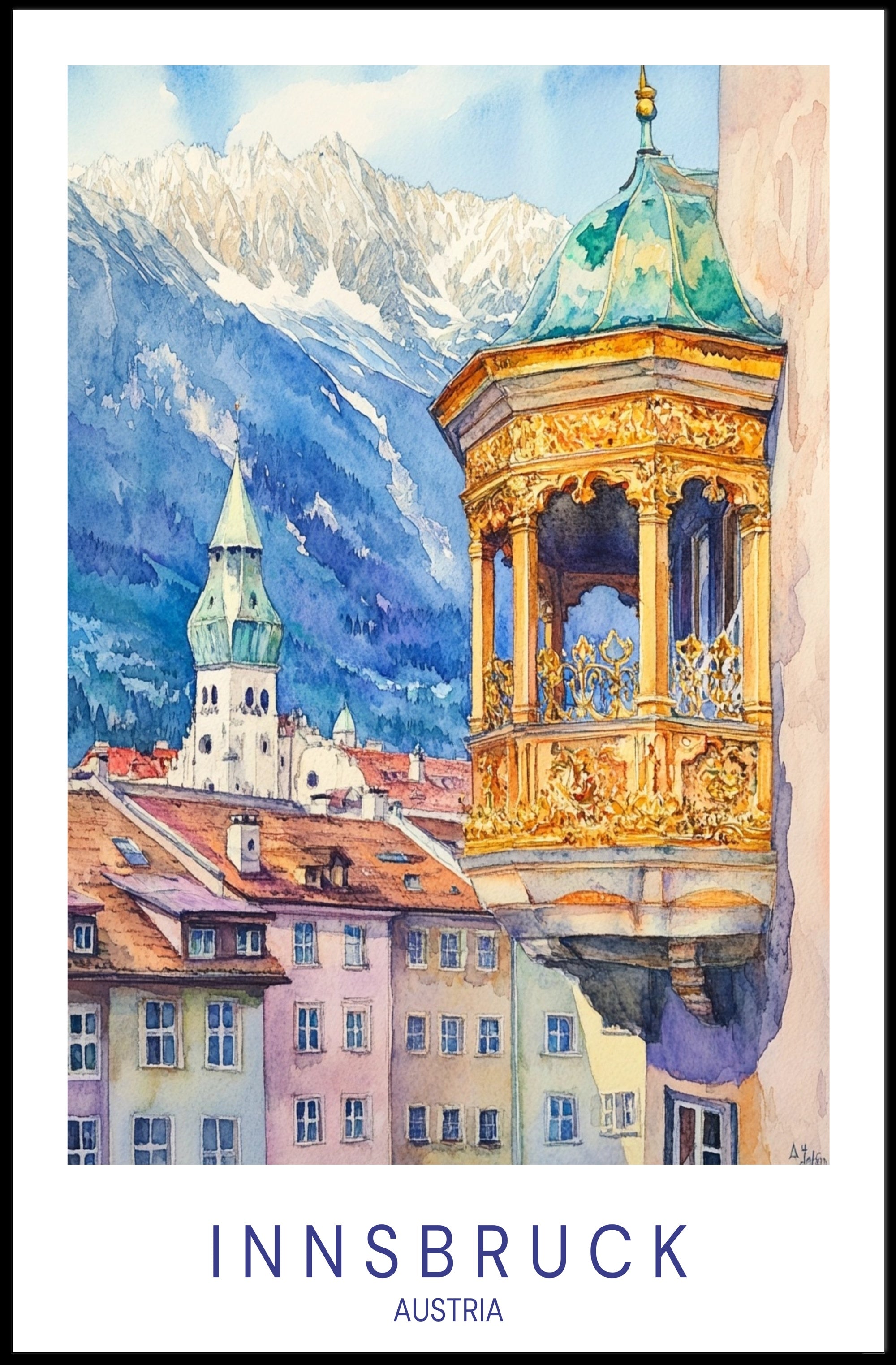 Innsbruck Charm Poster PosterGoat