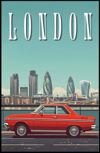 Retro London Journey Poster