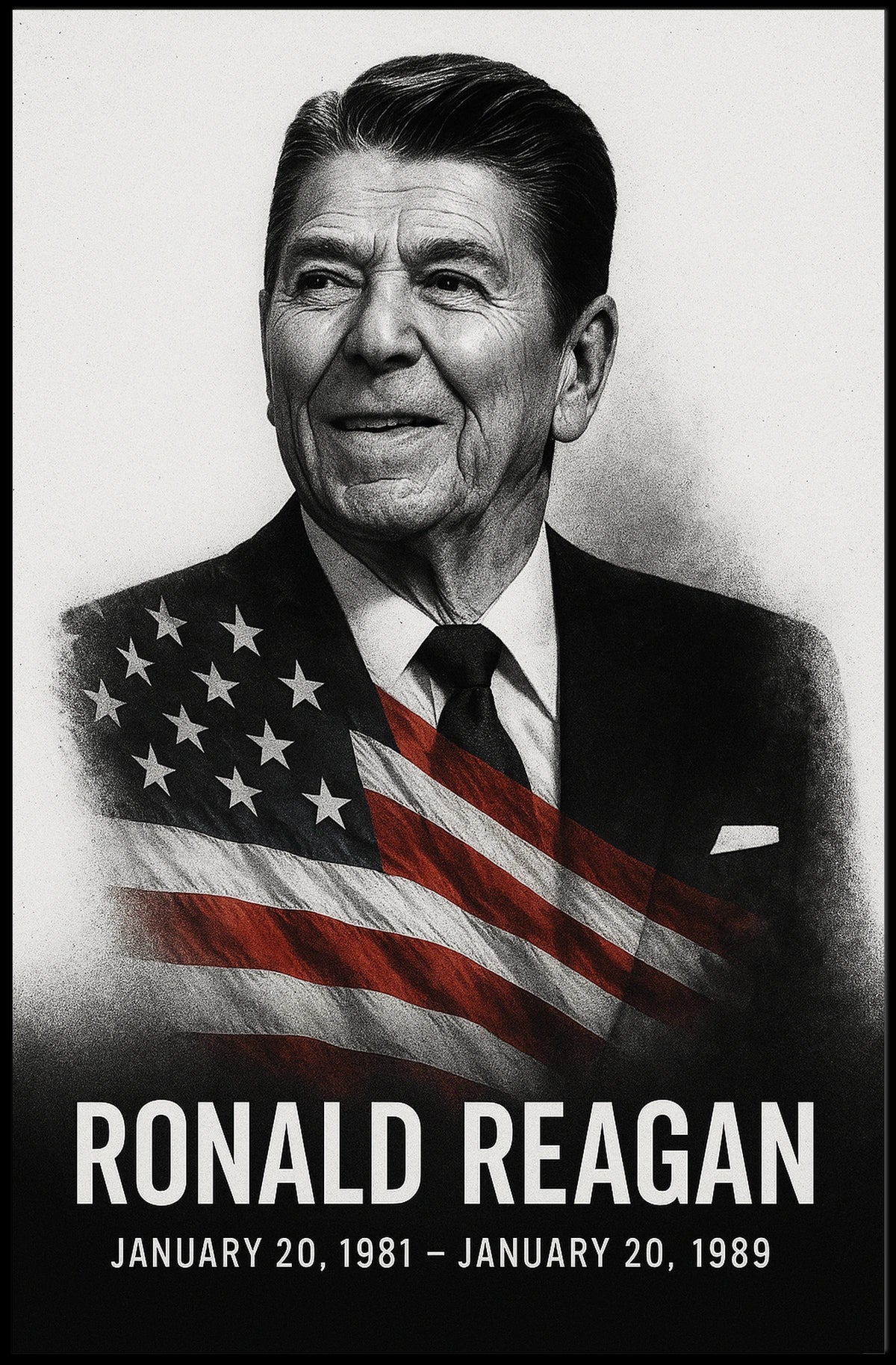 Ronald Reagan 40th President of the United States Reflections Poster