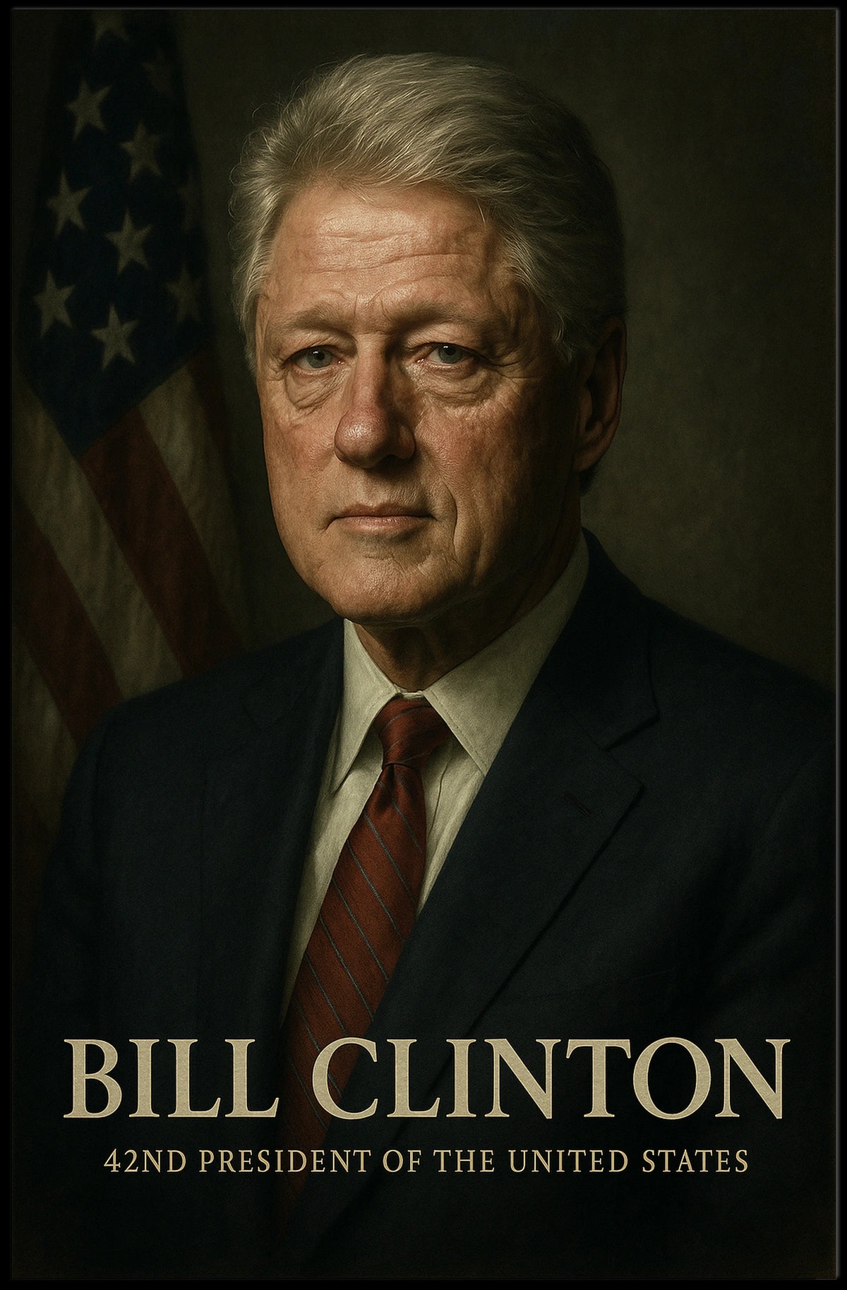 Bill Clinton 42Nd President Poster Museum Quality Wall Art