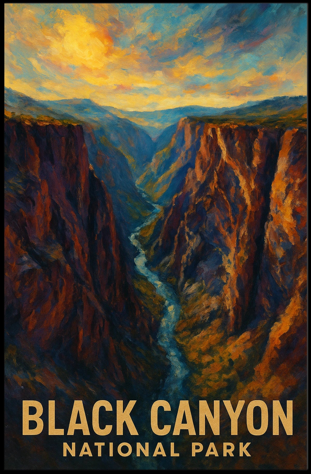 Black Canyon National Park Poster Museum Quality Art Print