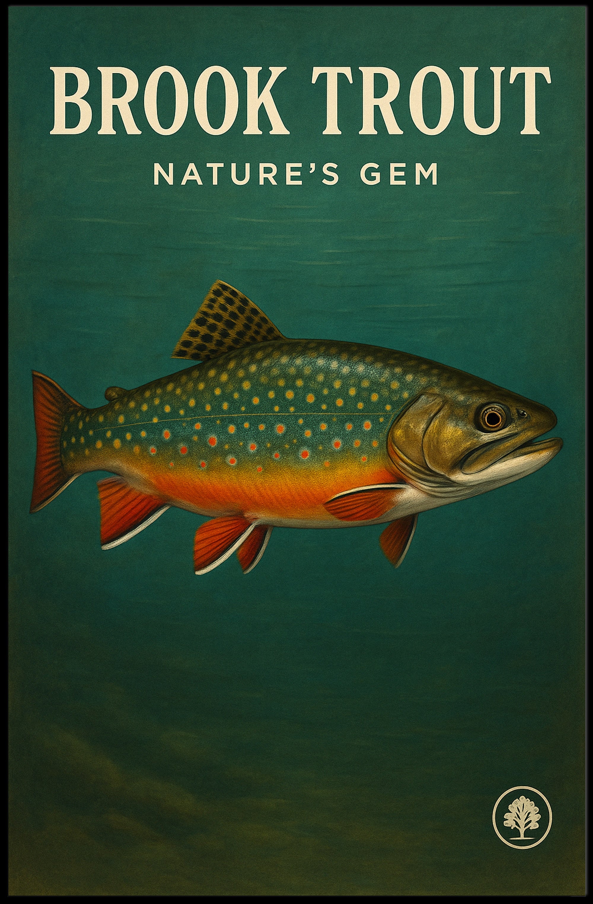 Brook Trout Nature's Gem Wall Art Print PosterGoat