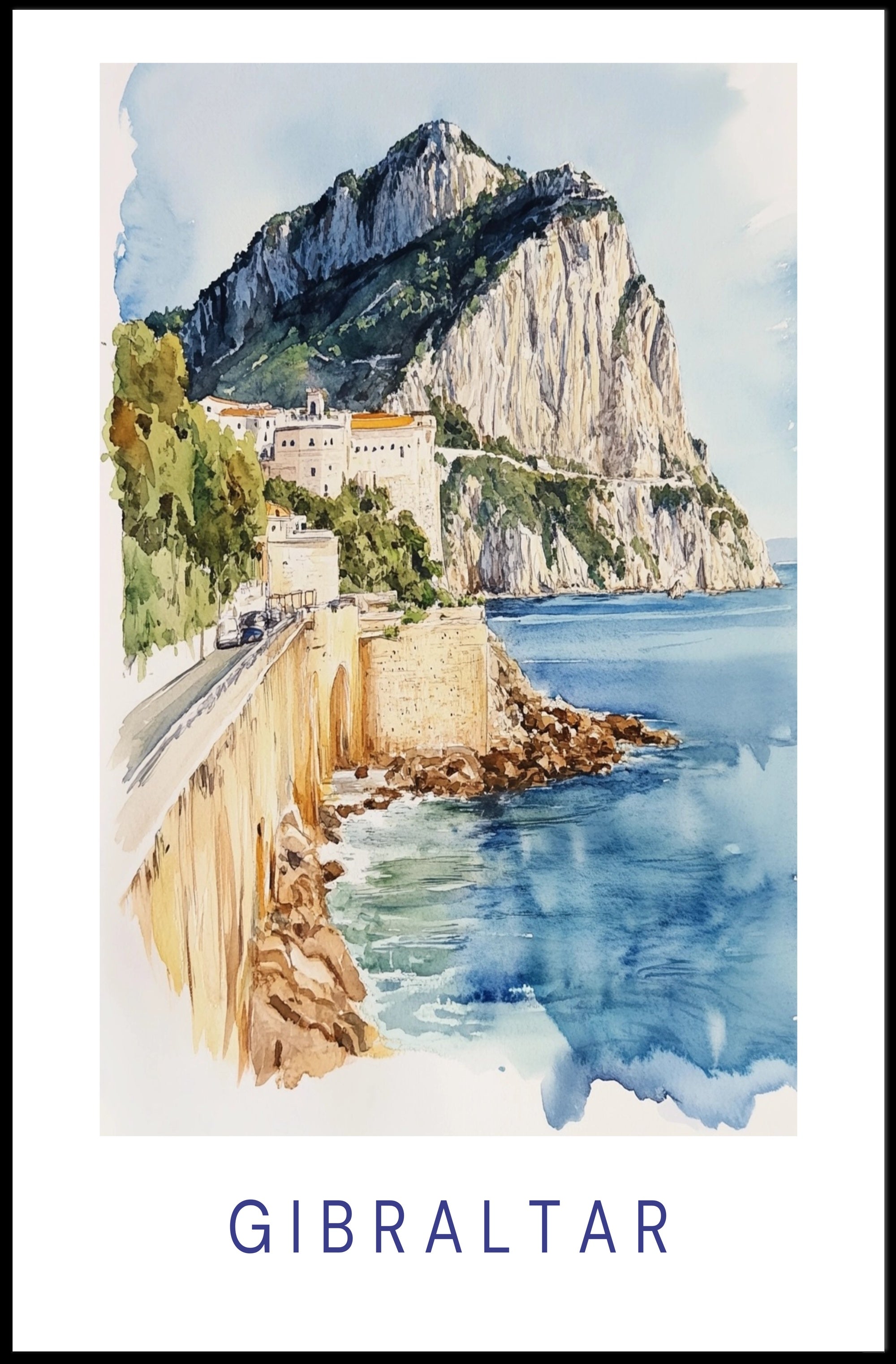 Scenic Gibraltar Poster PosterGoat