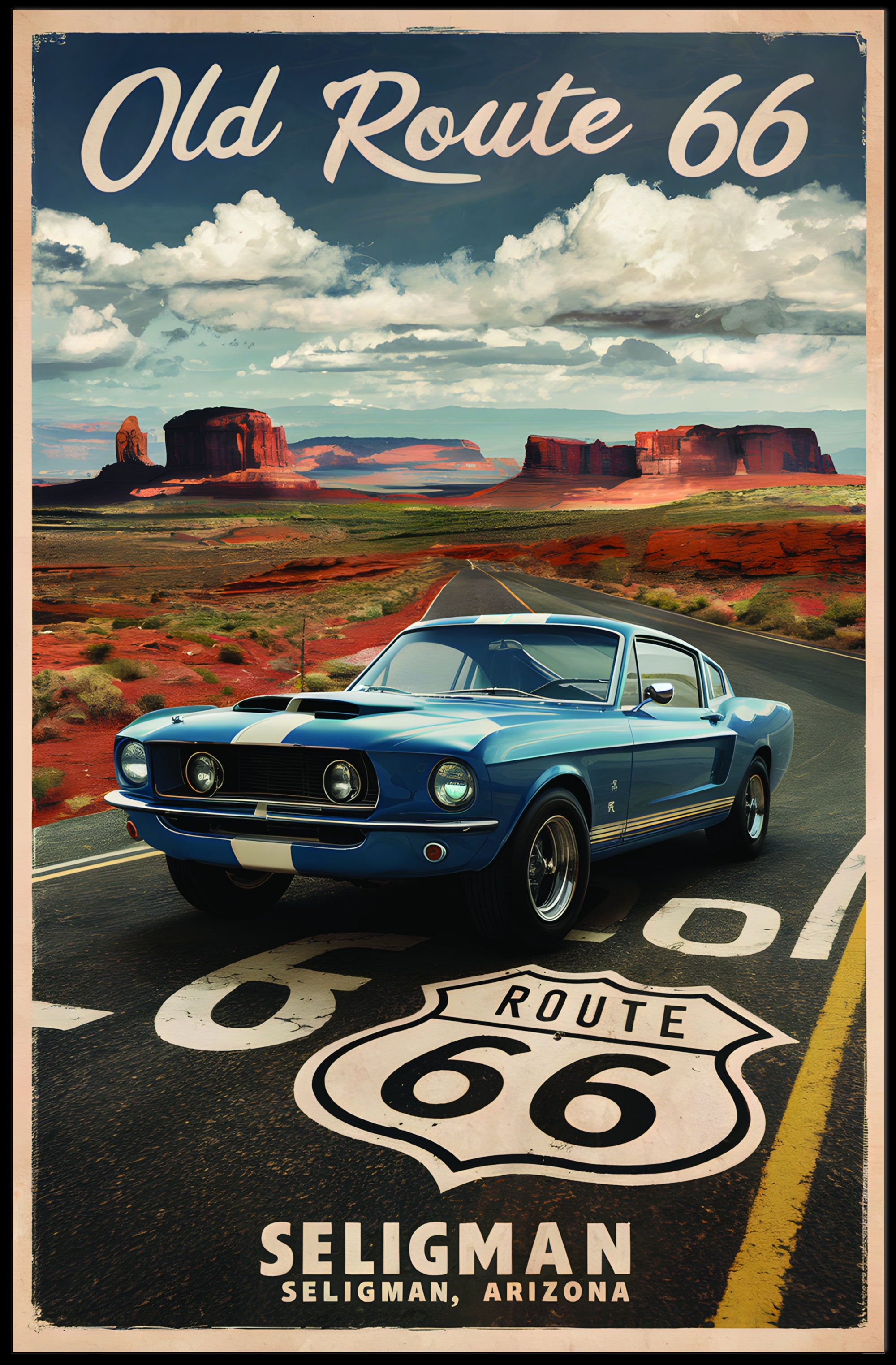 Journey Through Old Route 66 Poster