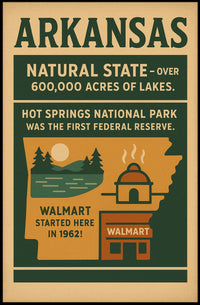 Discover Arkansas The Natural State Poster