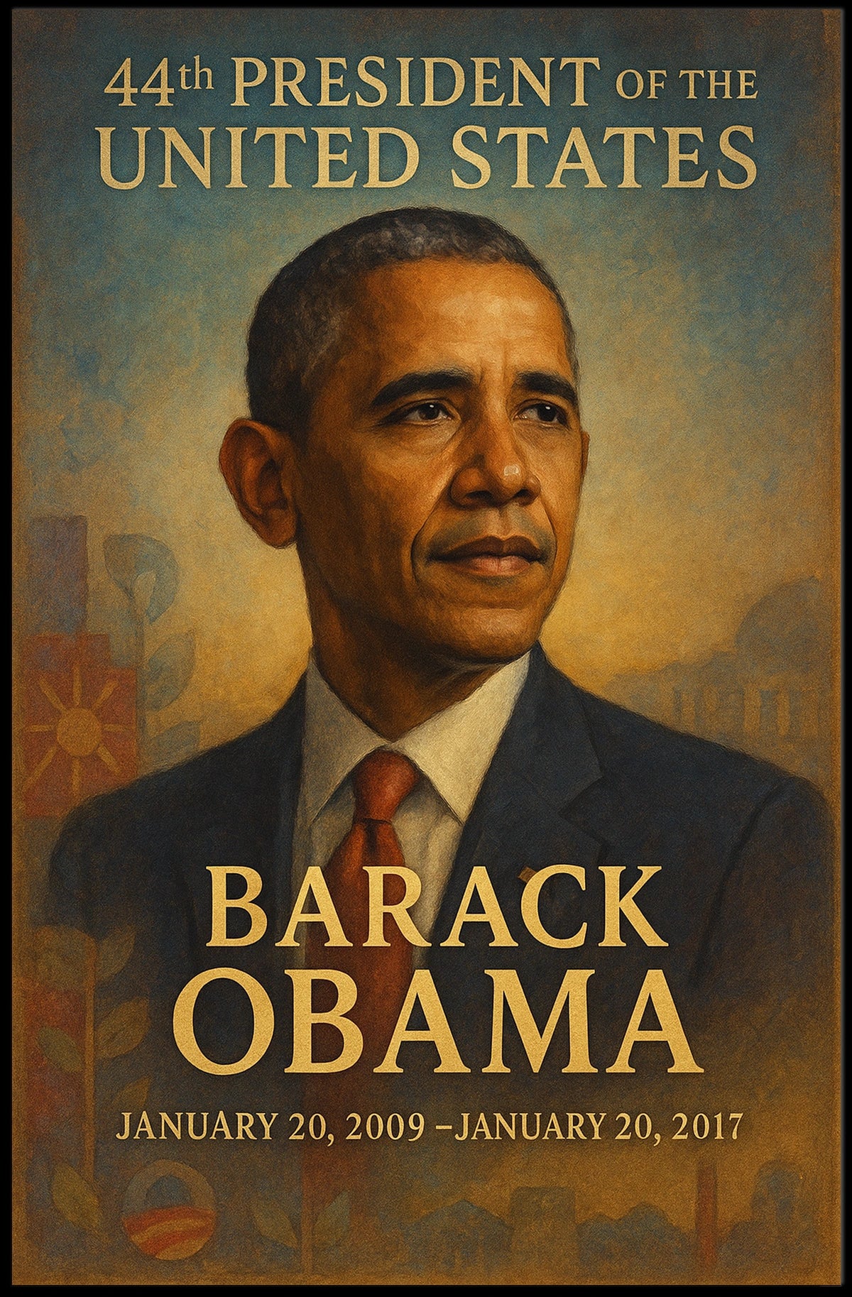 Barack Obama President 44th President Formal Style Poster