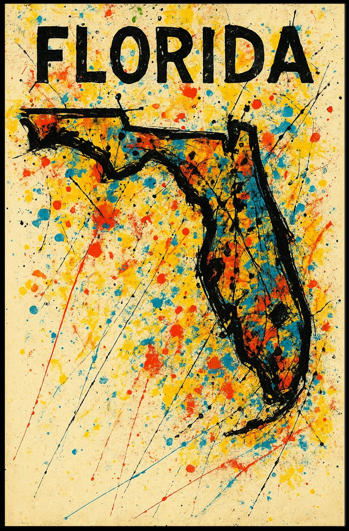 Florida Art Splash Poster