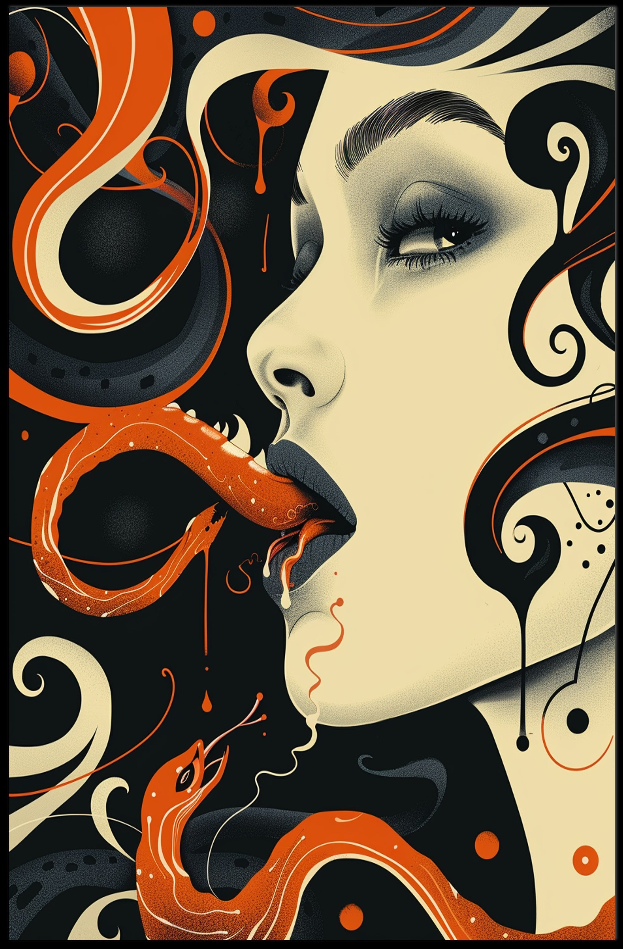 Serpentine Elegance Art Print Poster for Home Decor and Wanderlust Lovers PosterGoat