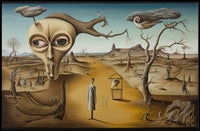 Surreal Head with Tree in Dreamlike Artistic Poster
