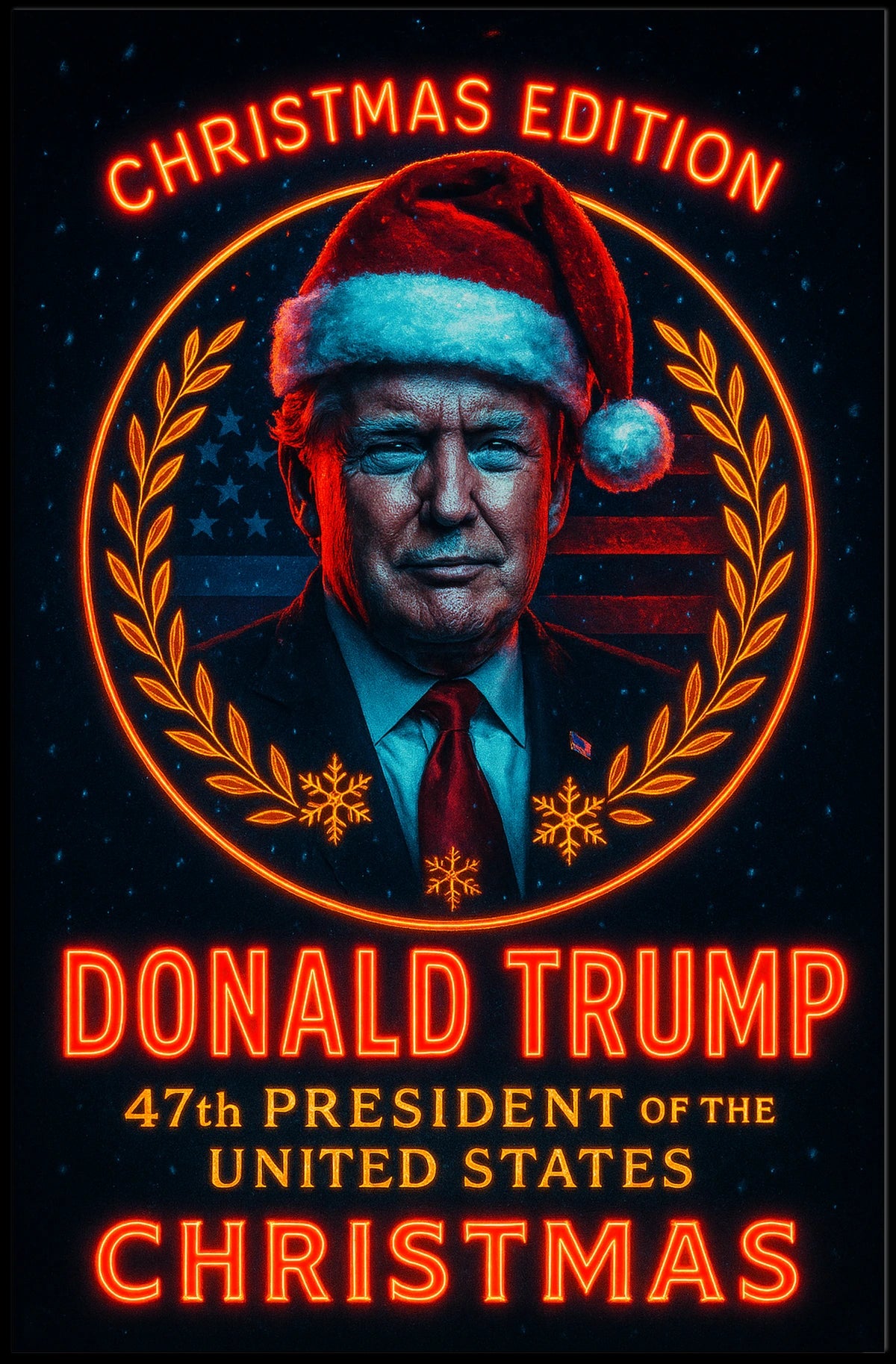 Donald Trump 47Th President Christmas Poster