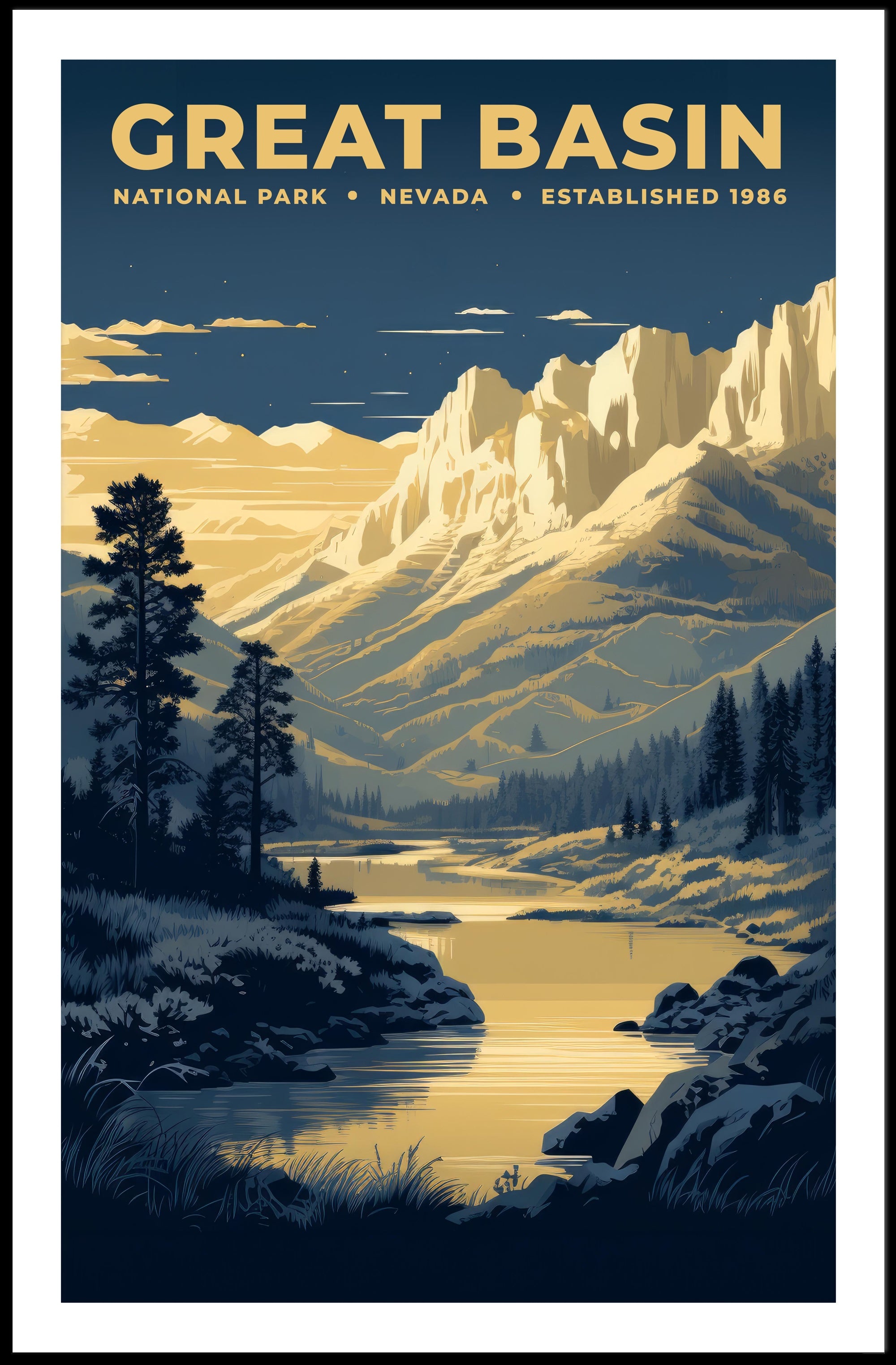 Great Basin National Park Vintage Poster Print