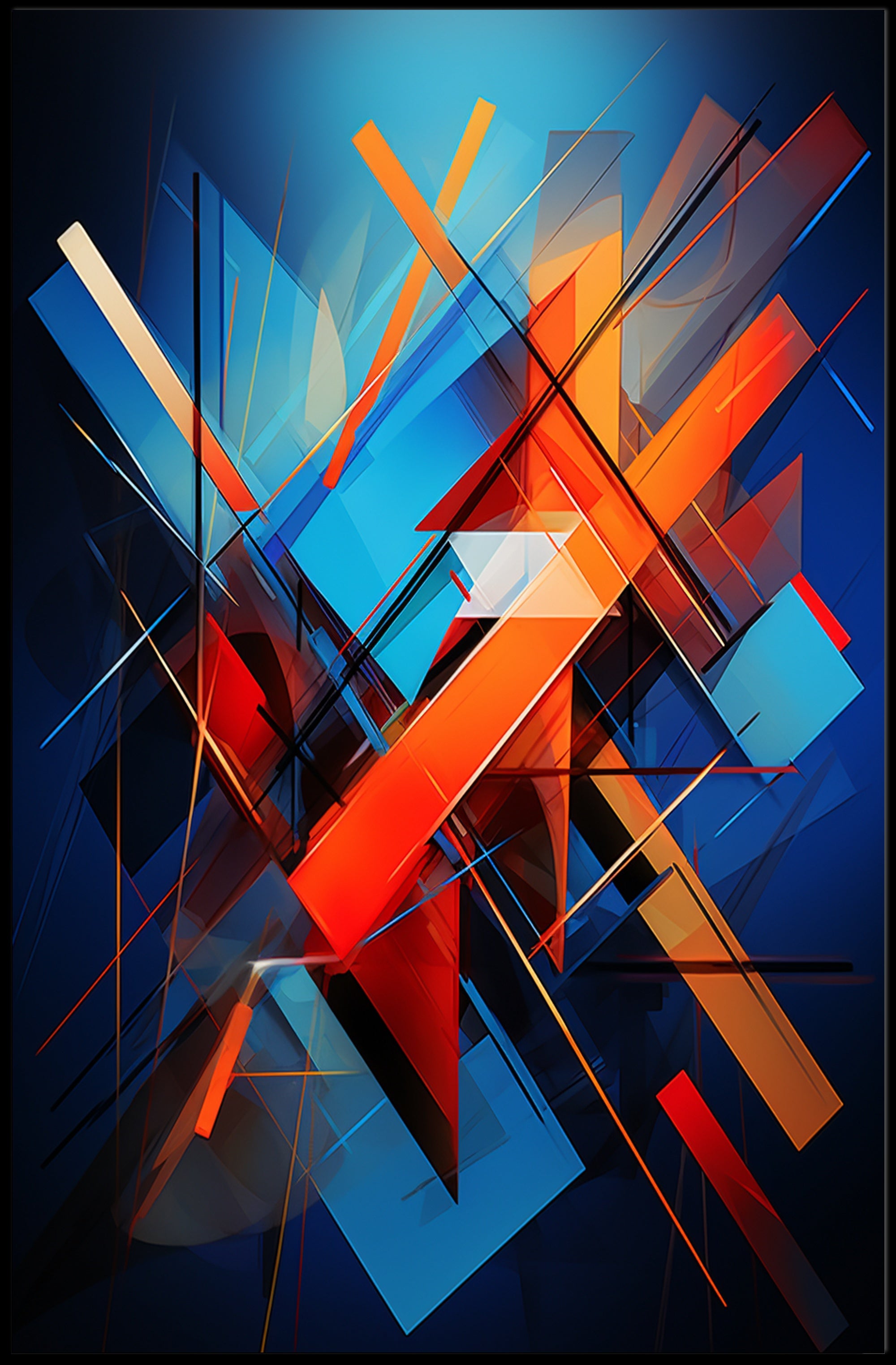 Dynamic Geometric Abstraction Abstract Poster PosterGoat