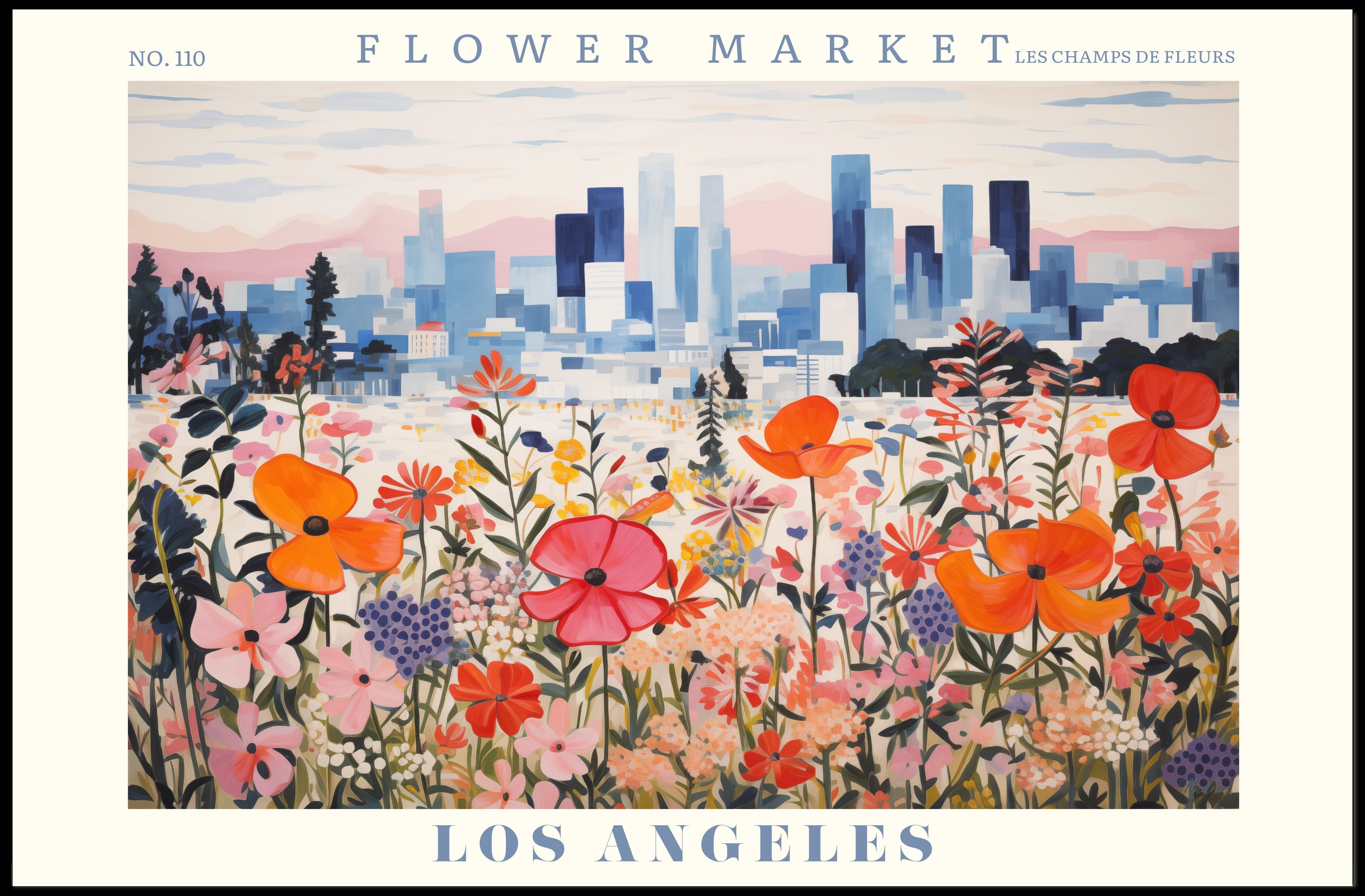 Flower Market Los Angeles Poster: Urban or Cityscape Poster