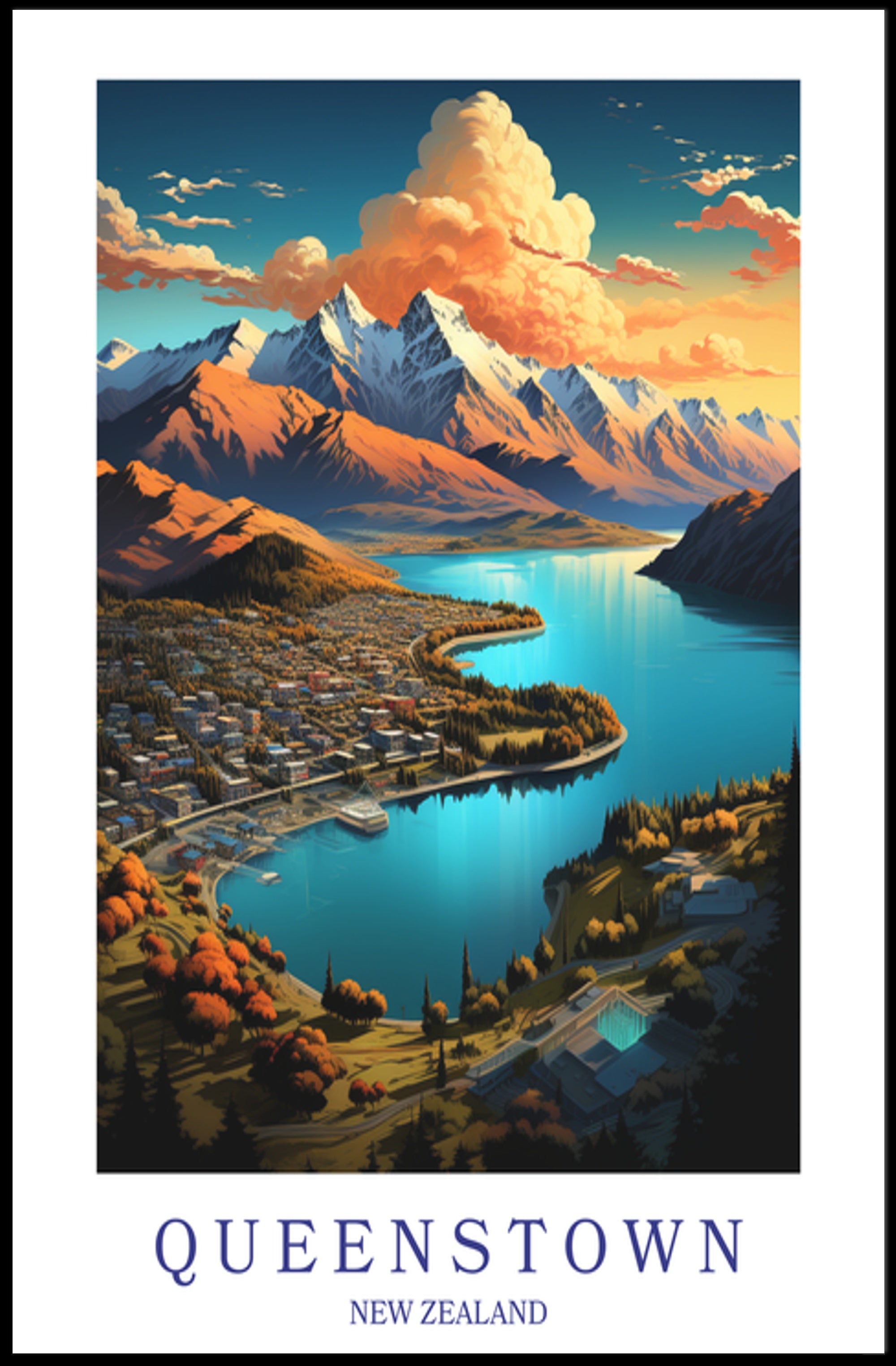 Scenic Queenstown Poster PosterGoat