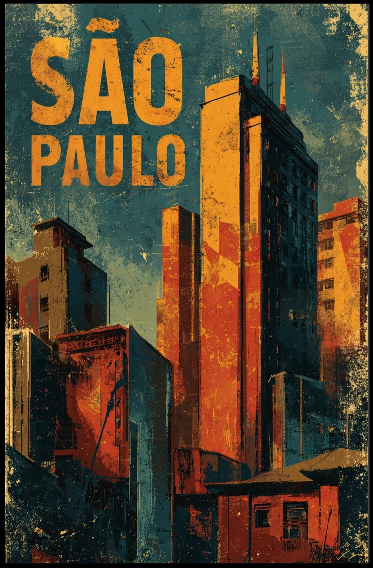 Sรฃo Paulo Cityscape Poster
