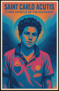 Saint Carlo Acutis Cyber Apostle of the Eucharist Poster