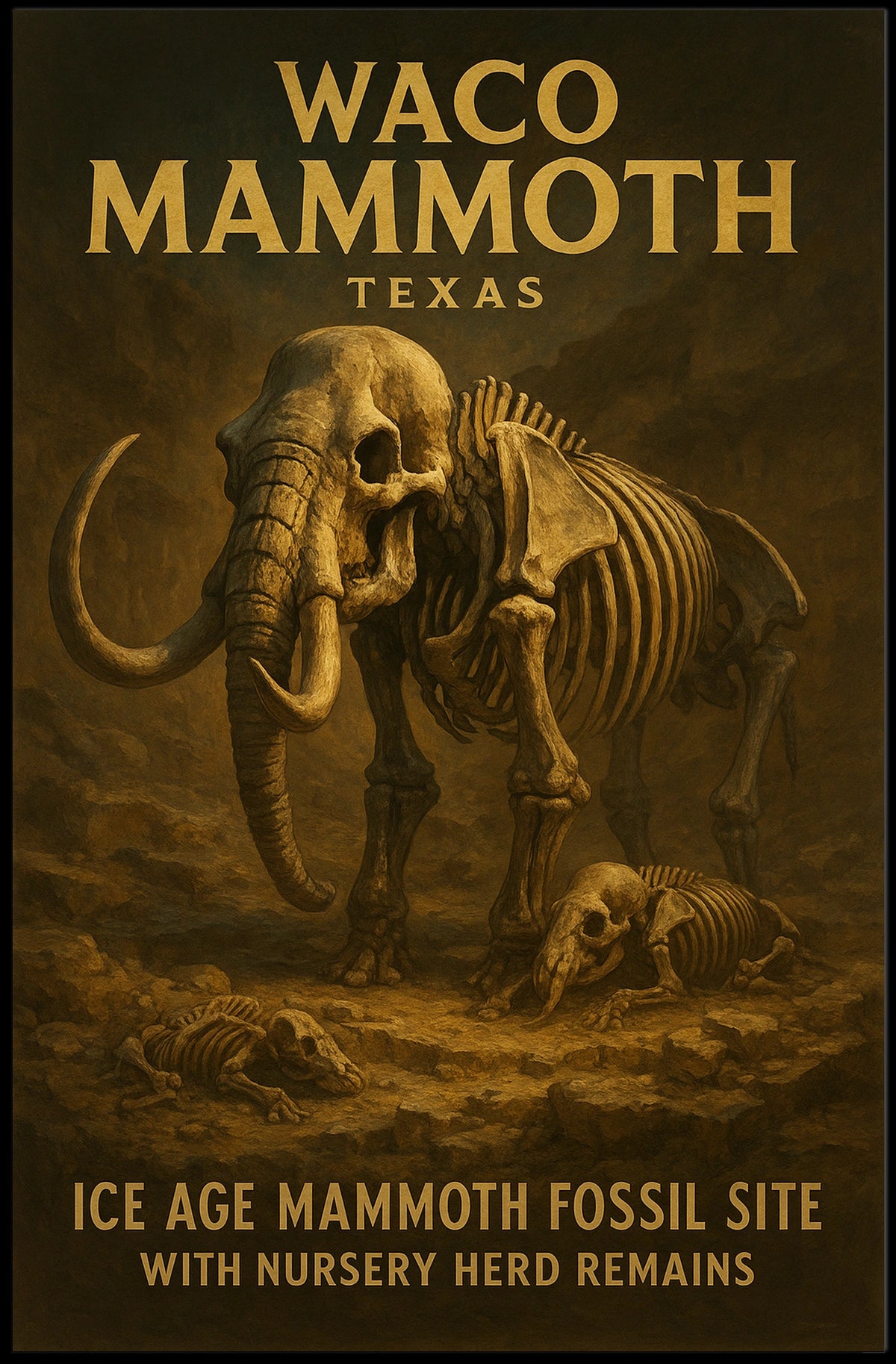 Waco Mammoth Fossil Site Poster