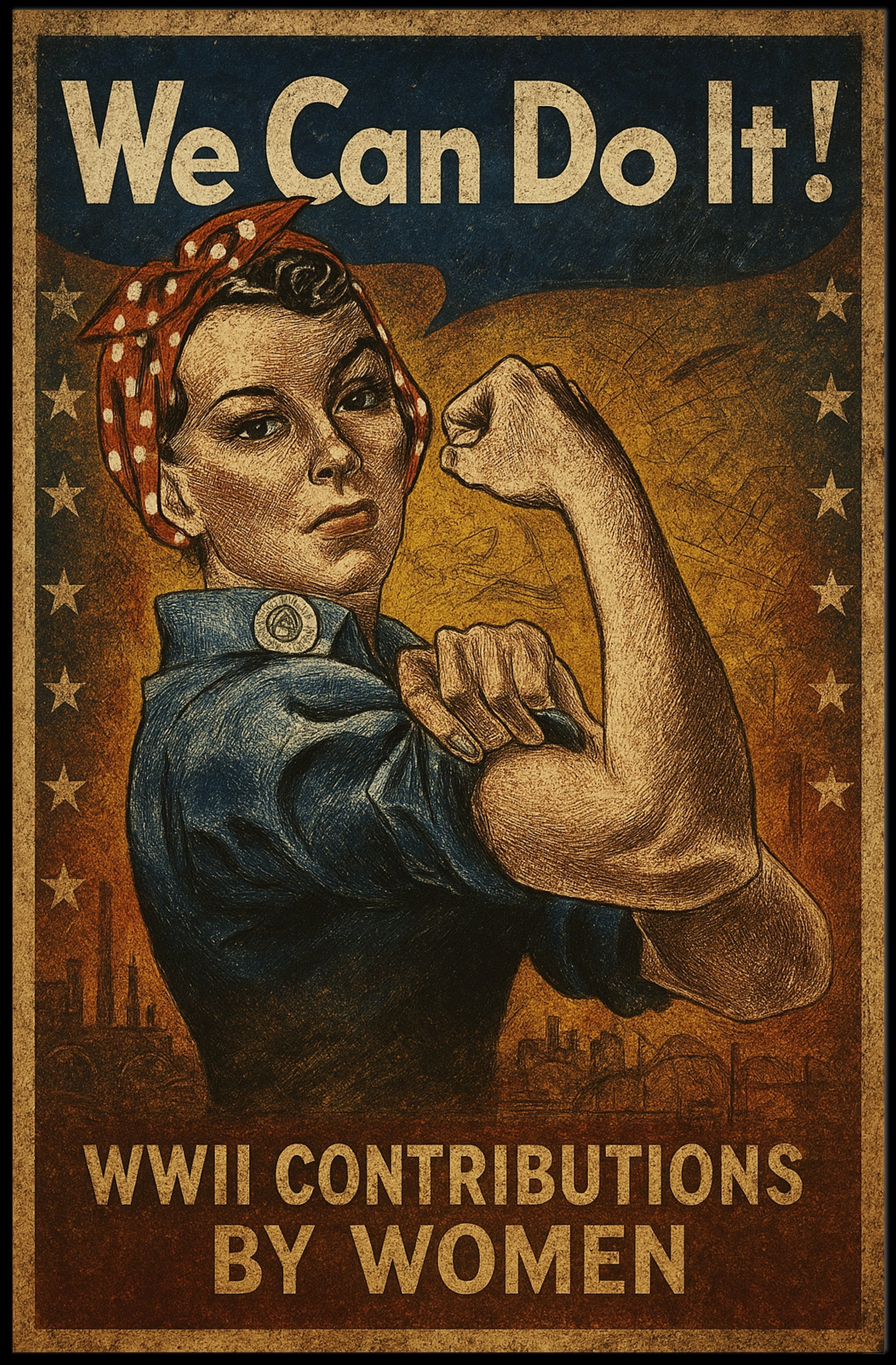 Empowering Women WWII Icon Propaganda Poster