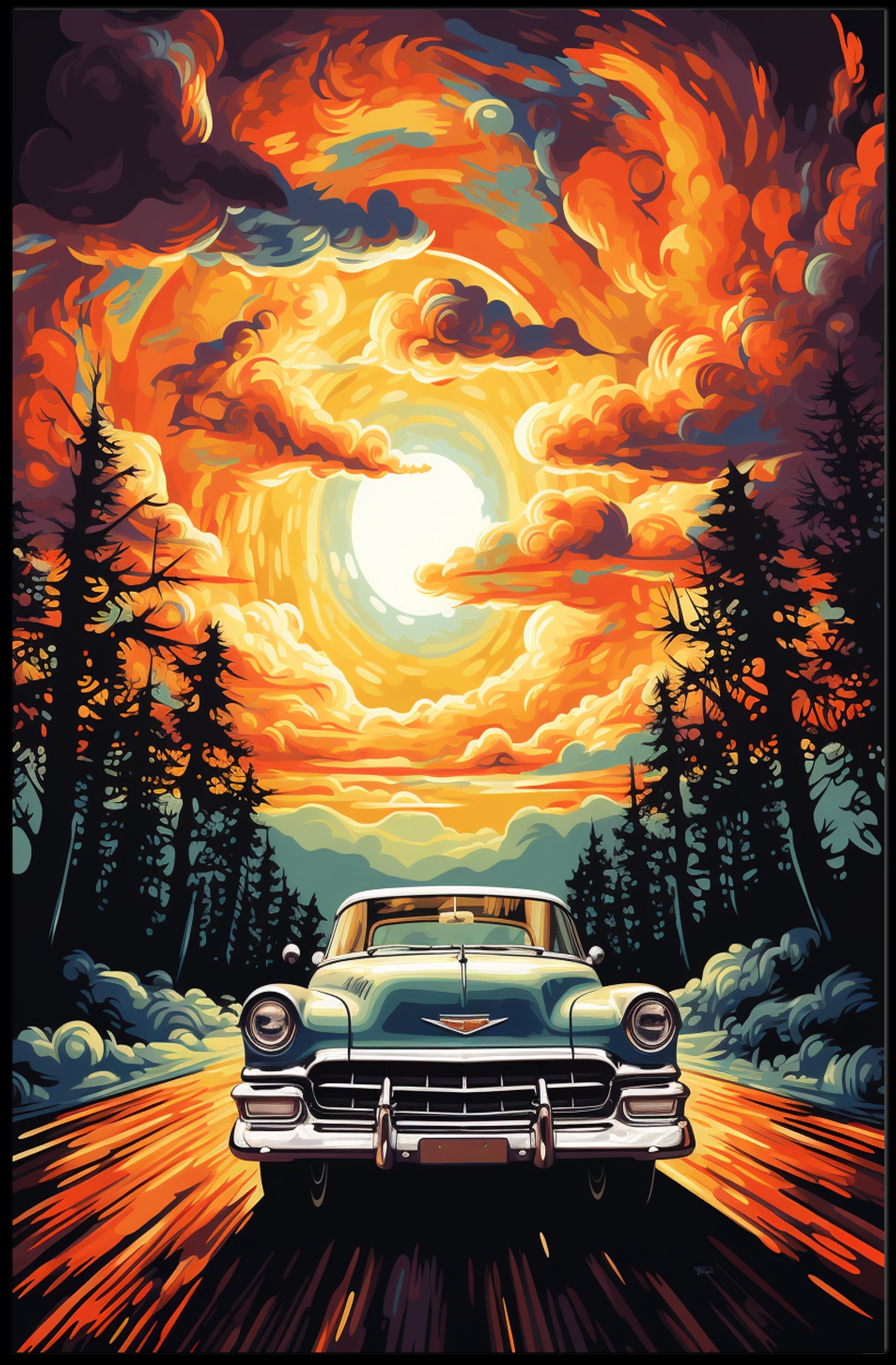 Journey Through The Fiery Skies Poster