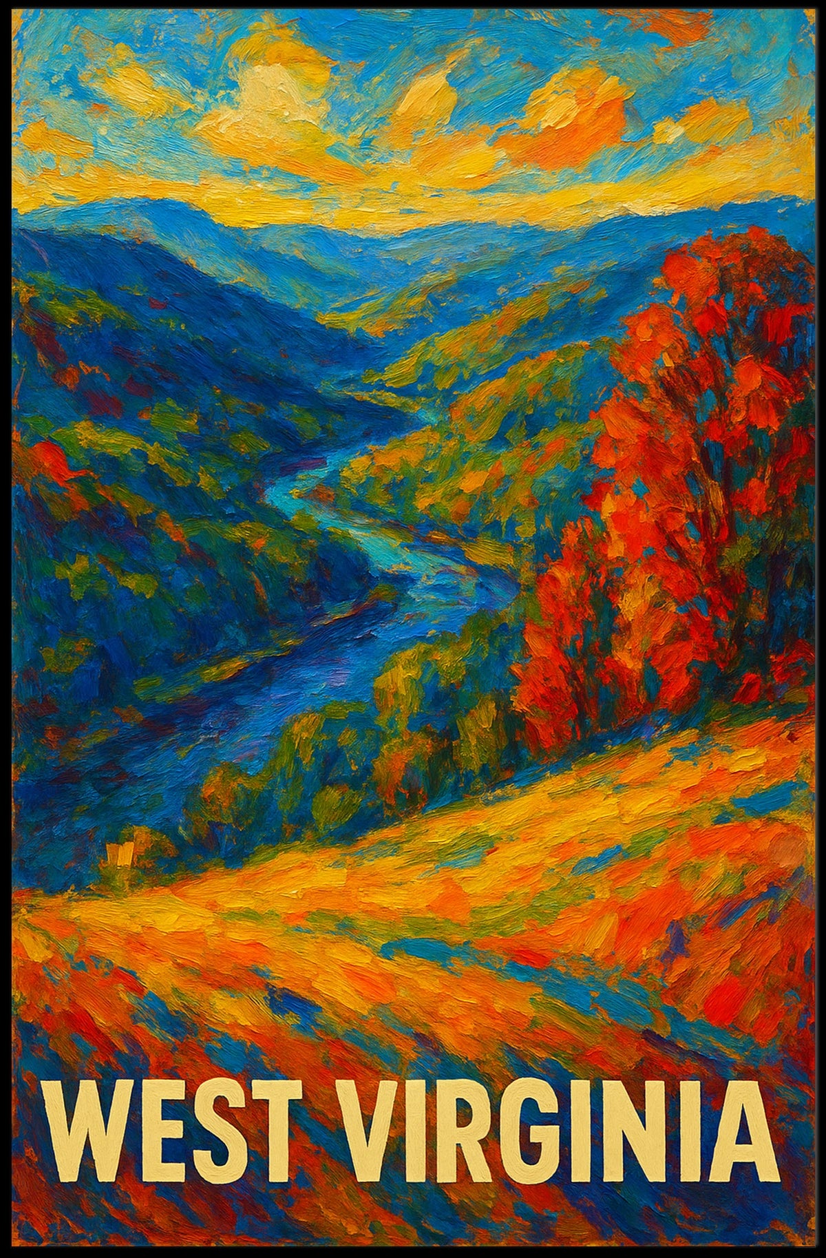 West Virginia Landscape Poster