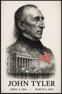 John Tyler 10th President of the United States Reflections Poster