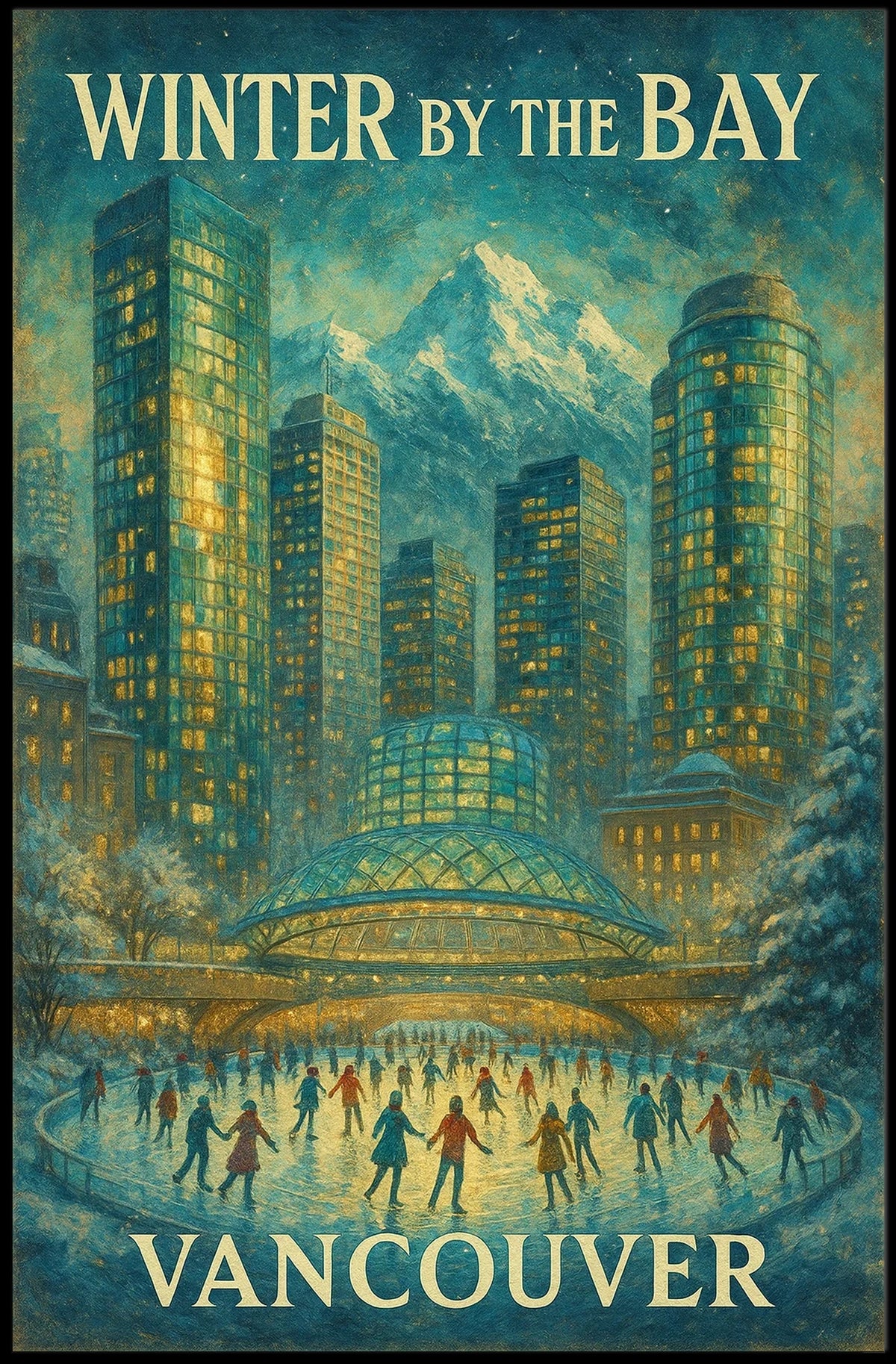 Vancouver Winter City Poster