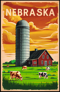 Nebraska Farm Life Poster