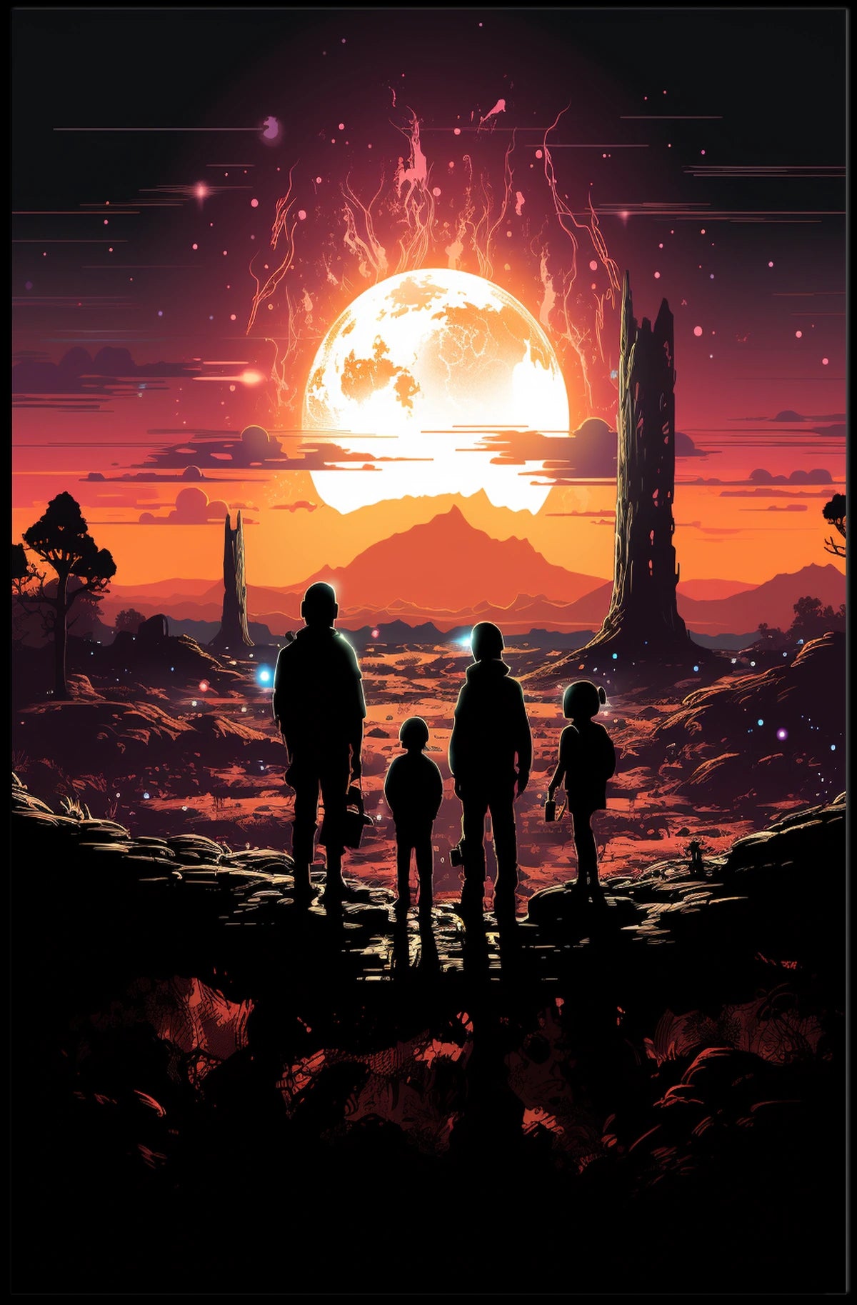 Journey to the Fiery Moon Poster