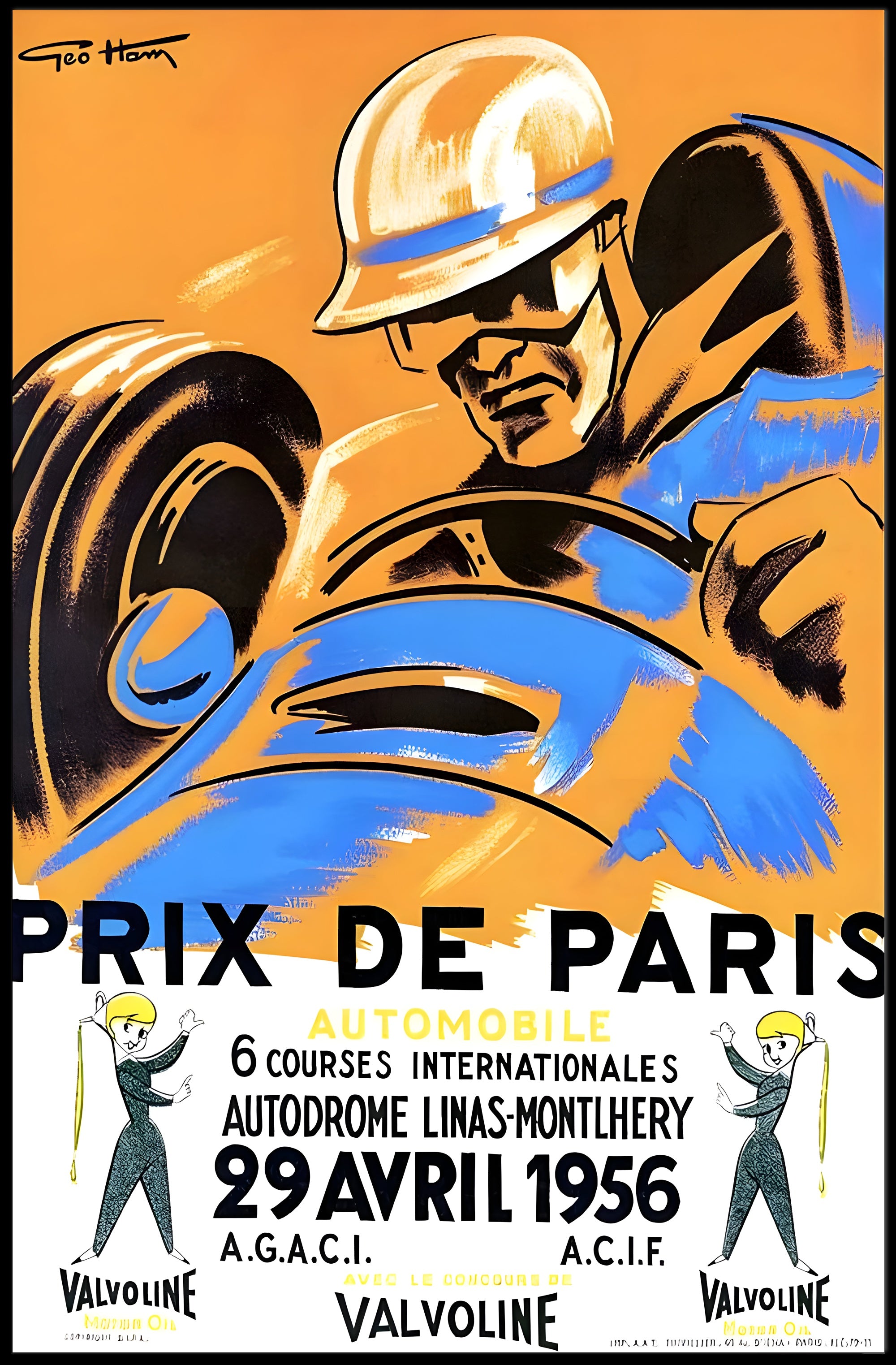 Prix de Paris Automobile Race 1956 Poster