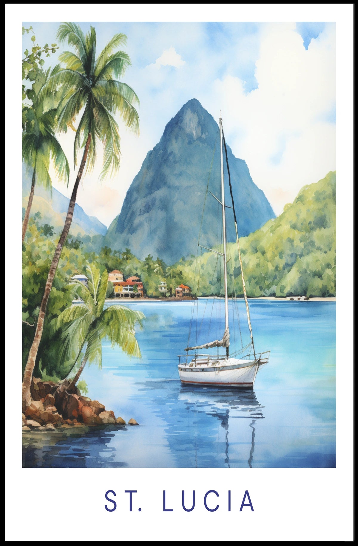 Scenic Beauty Of St. Lucia Poster