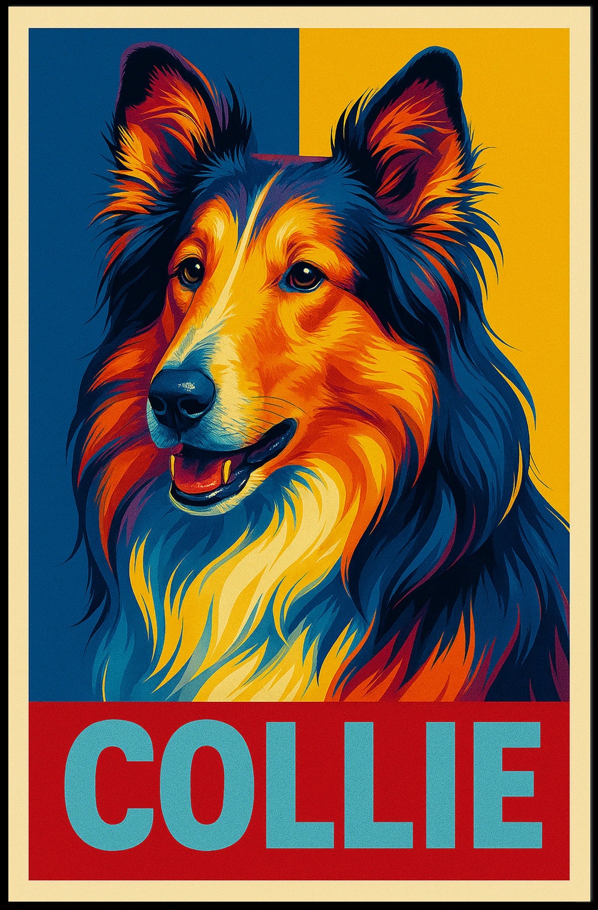 Collie Portrait Poster