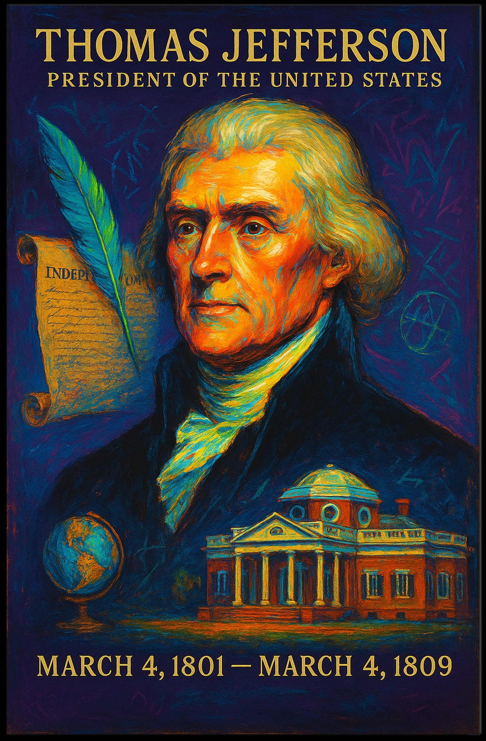 Thomas Jefferson President of the United States Poster