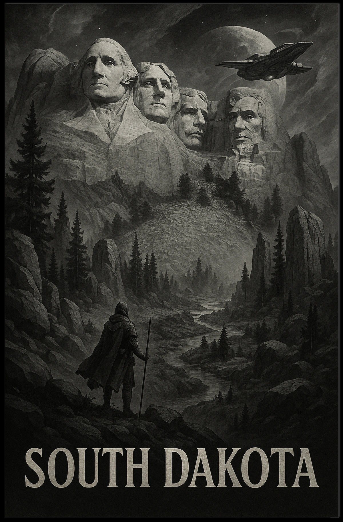 Mount Rushmore Fantasy Poster
