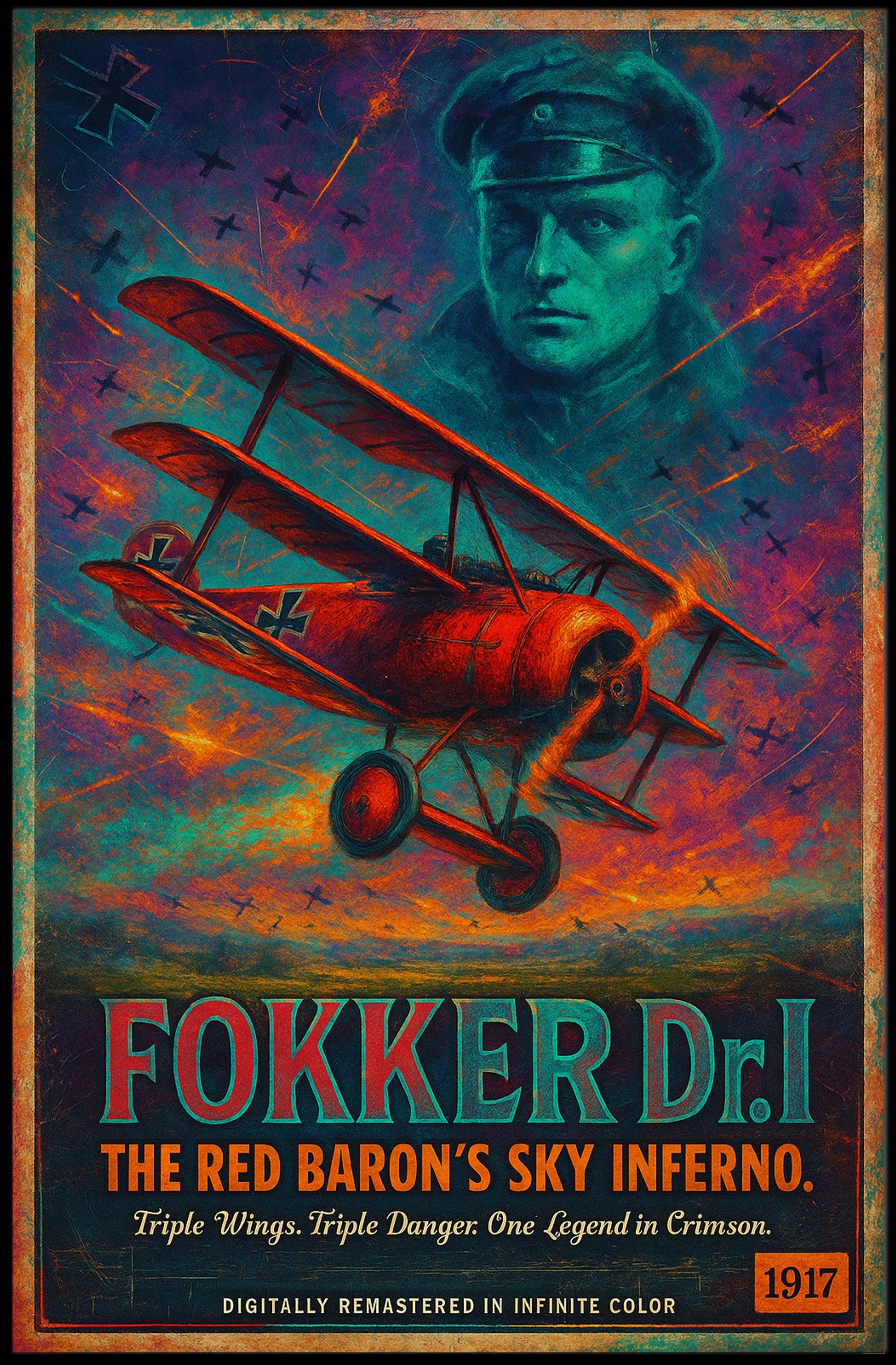 Red Baron Aviation Legend World War I Poster