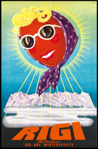 Rigi Switzerland Winter Adventure Retro Travel Poster PosterGoat