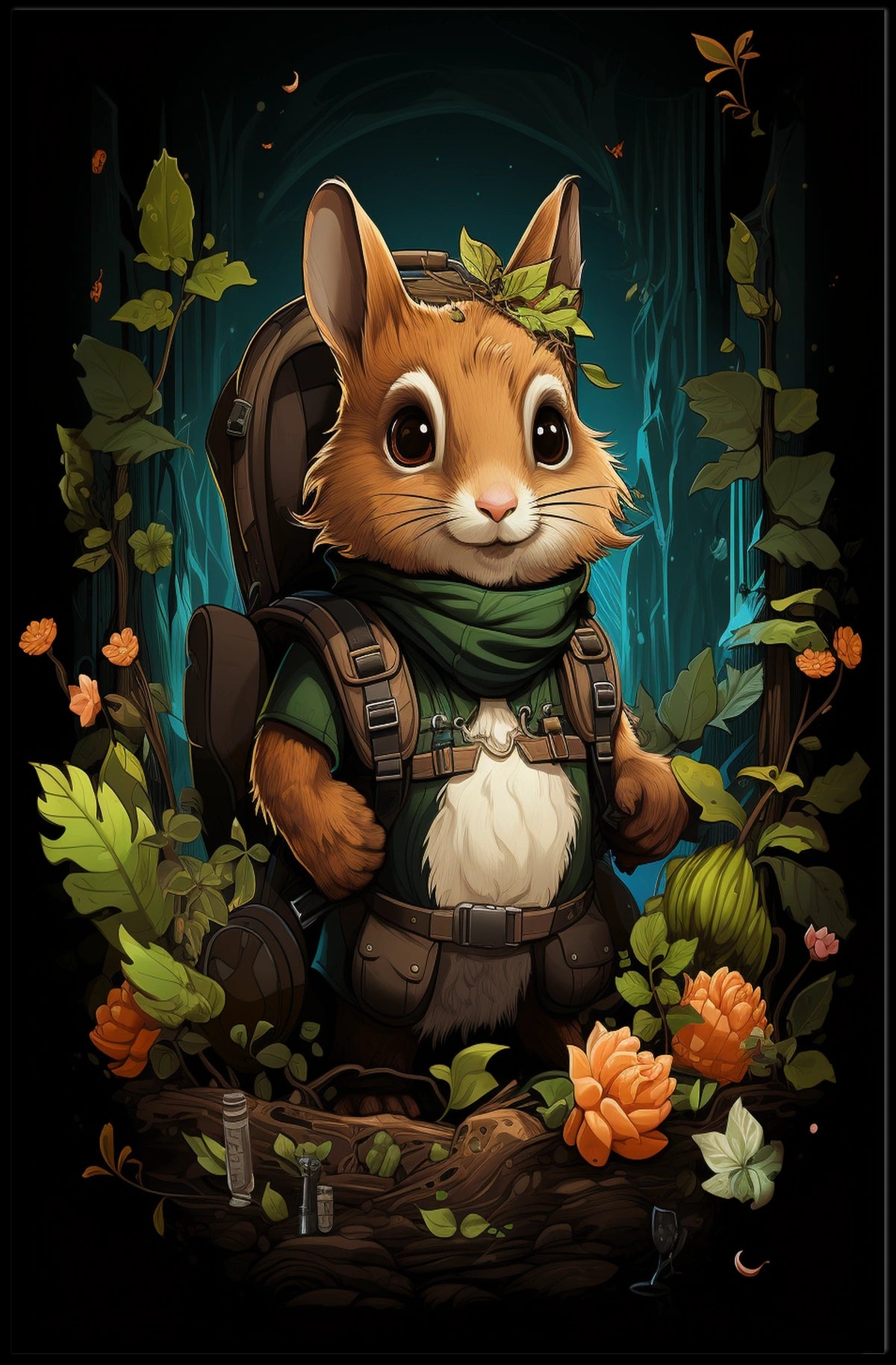 Enchanted Forest Poster Adventure Awaits Wall Art Decor