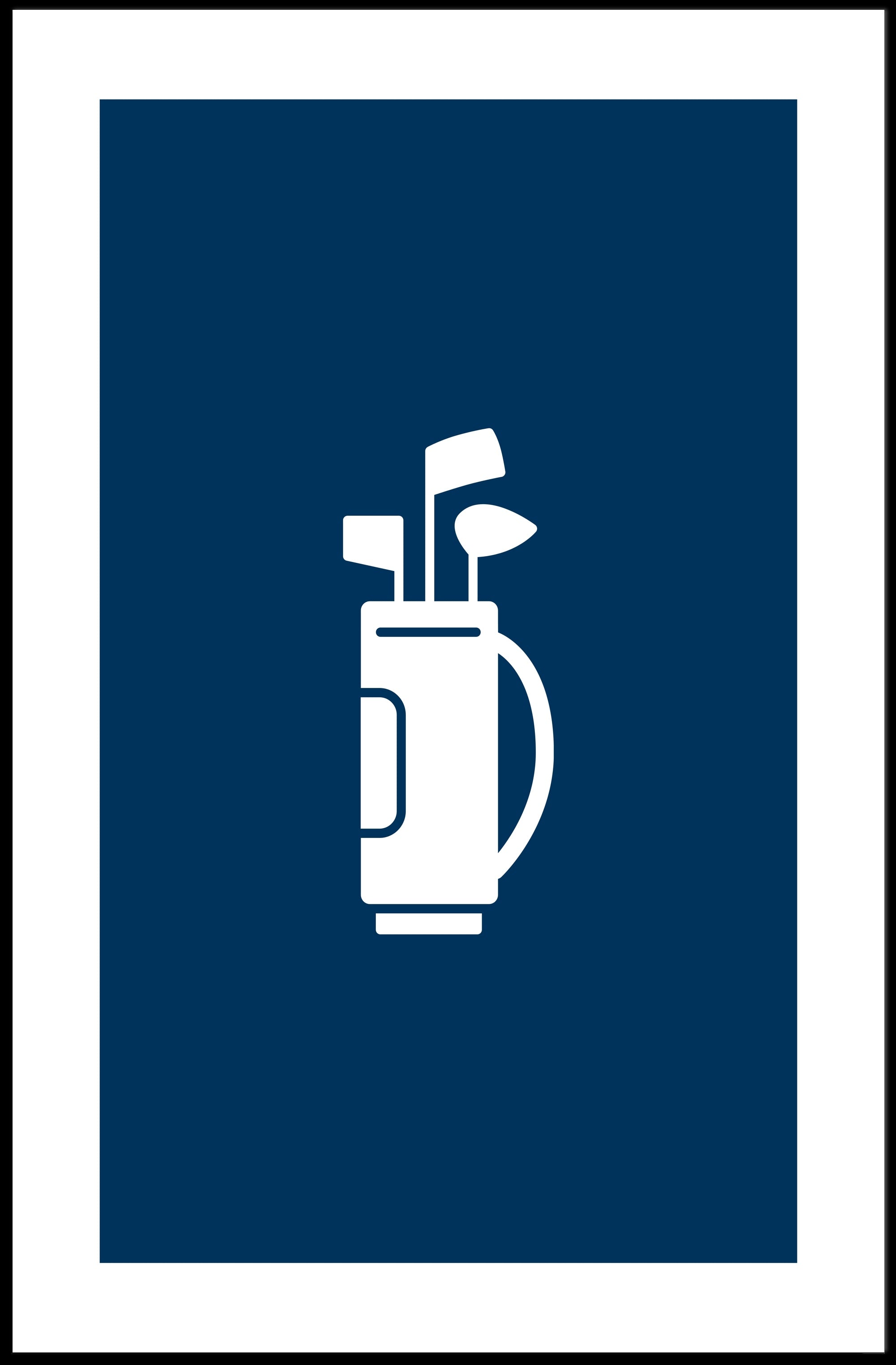 Minimalist Golf Bag Silhouette on Sports Poster