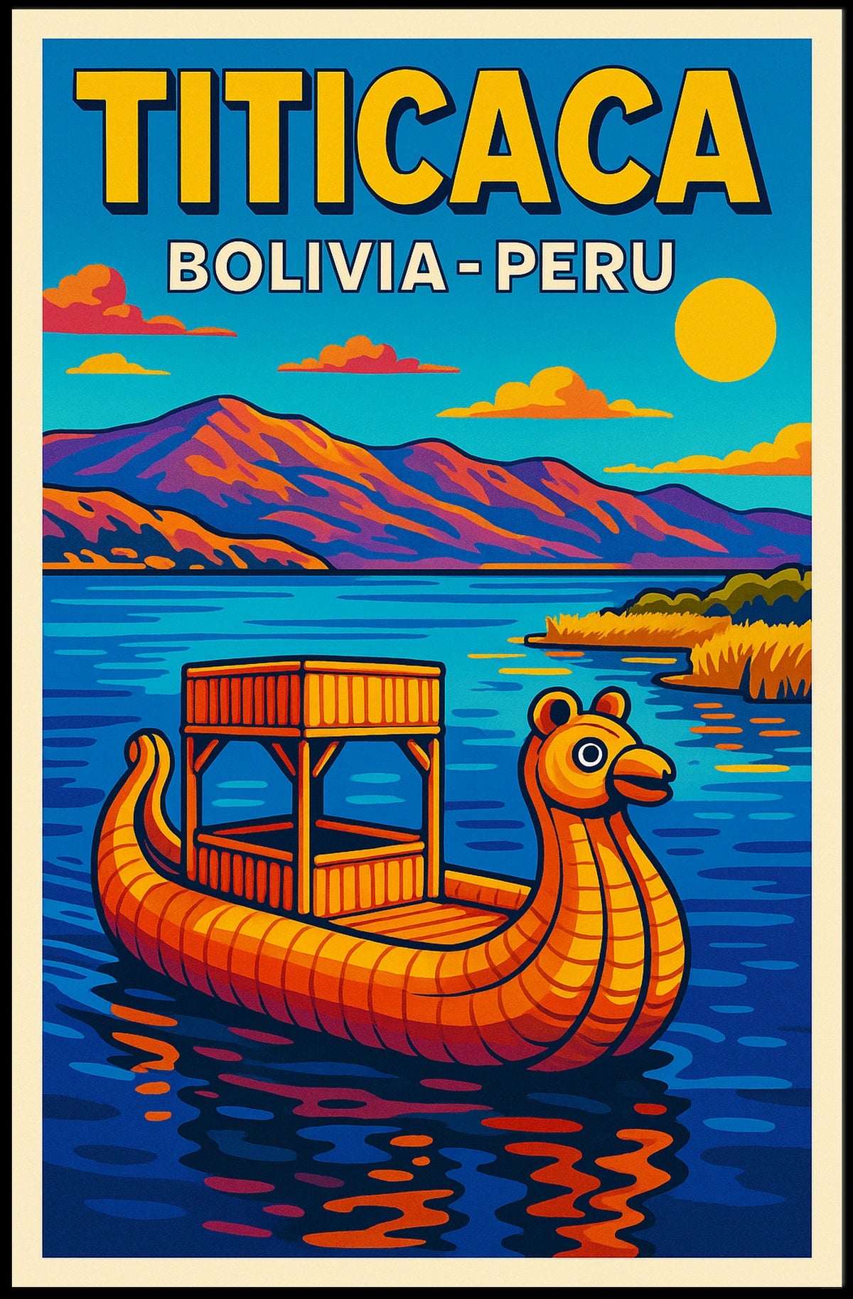 Titicaca Bolivia-Peru Adventure Poster