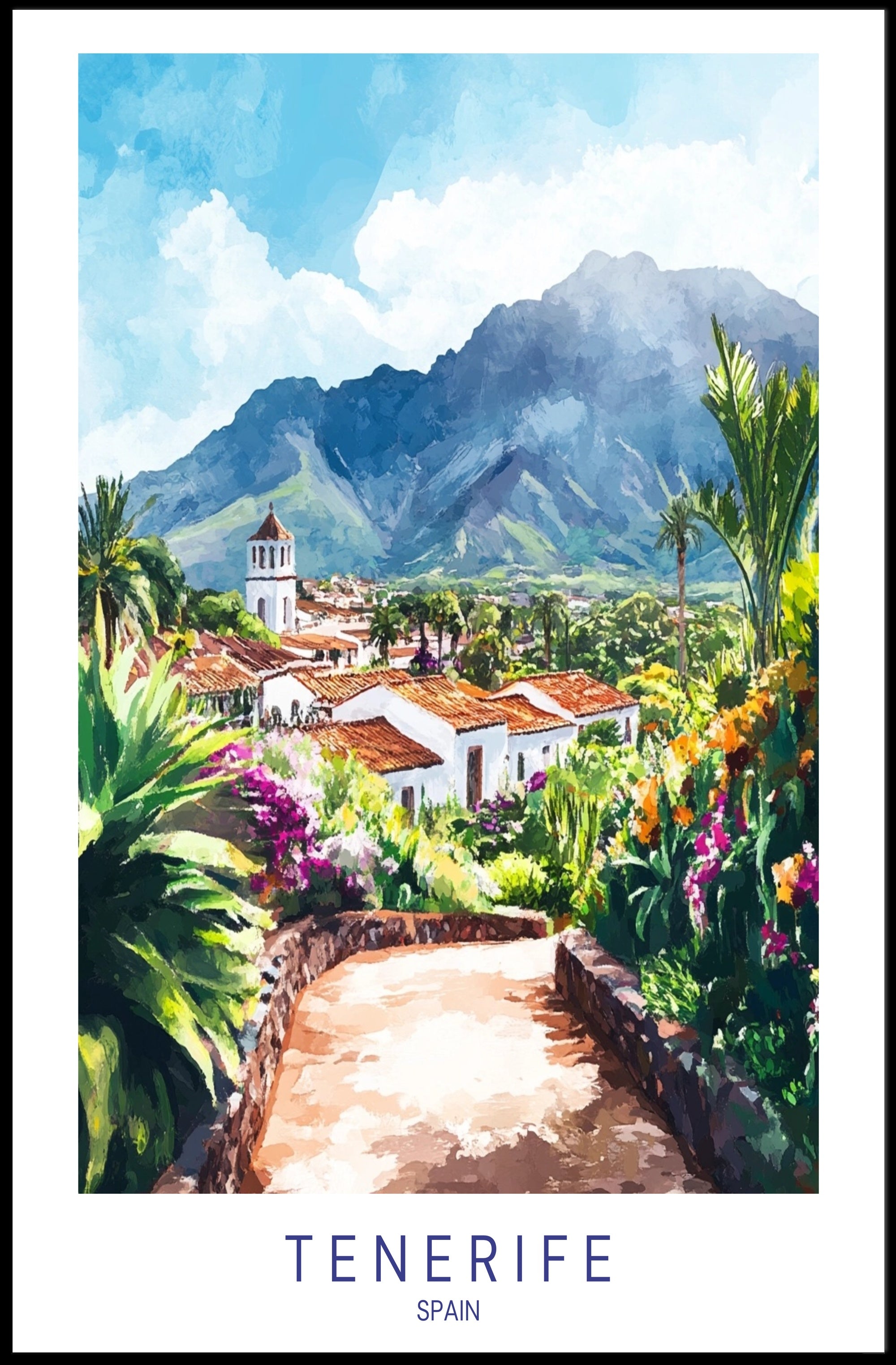 Scenic Beauty of Tenerife Poster PosterGoat