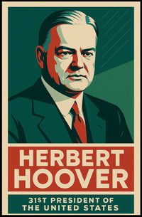 Hoover Thirty First President Art Deco Collectors Poster