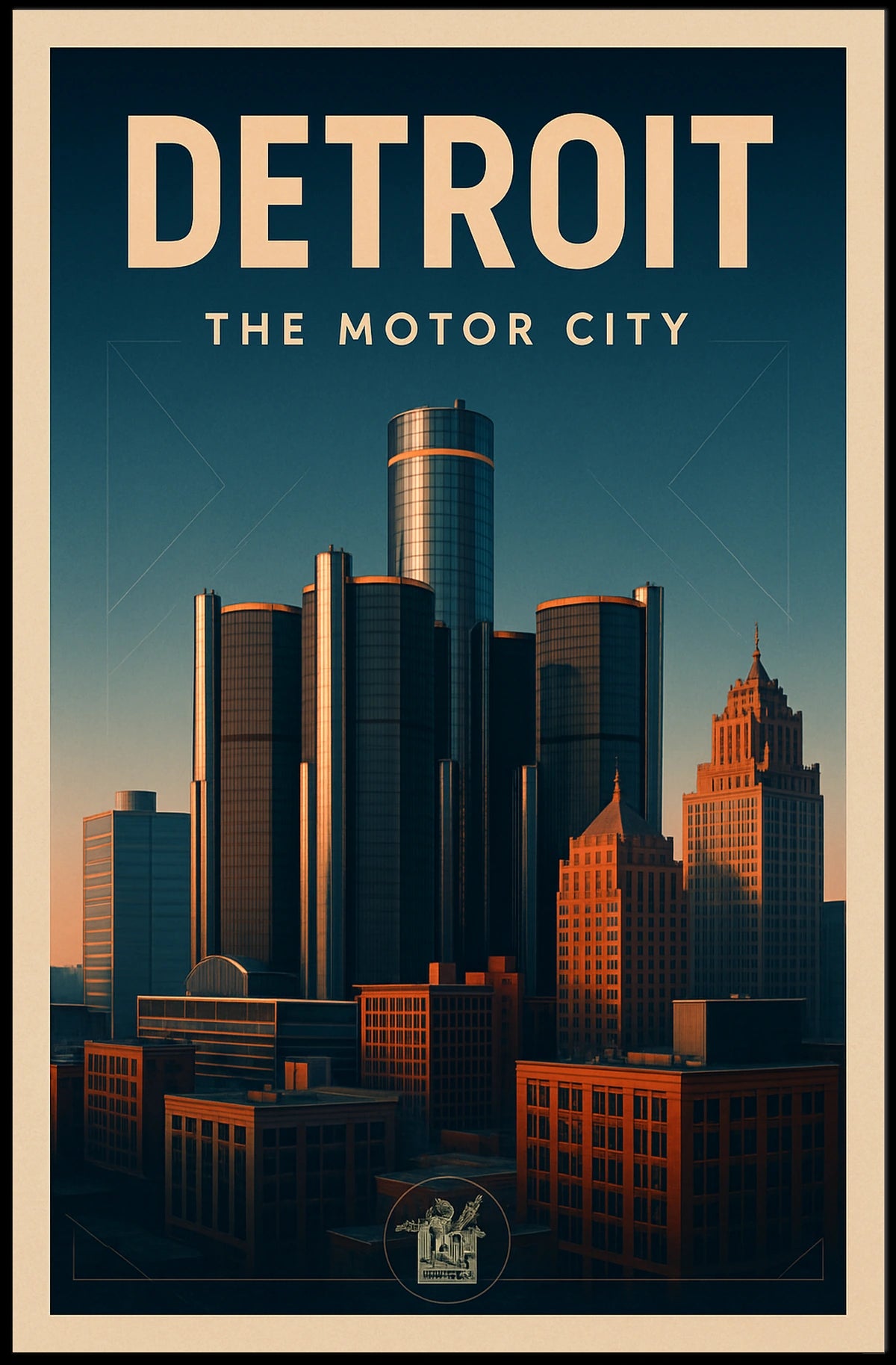 Detroit The Motor City Poster