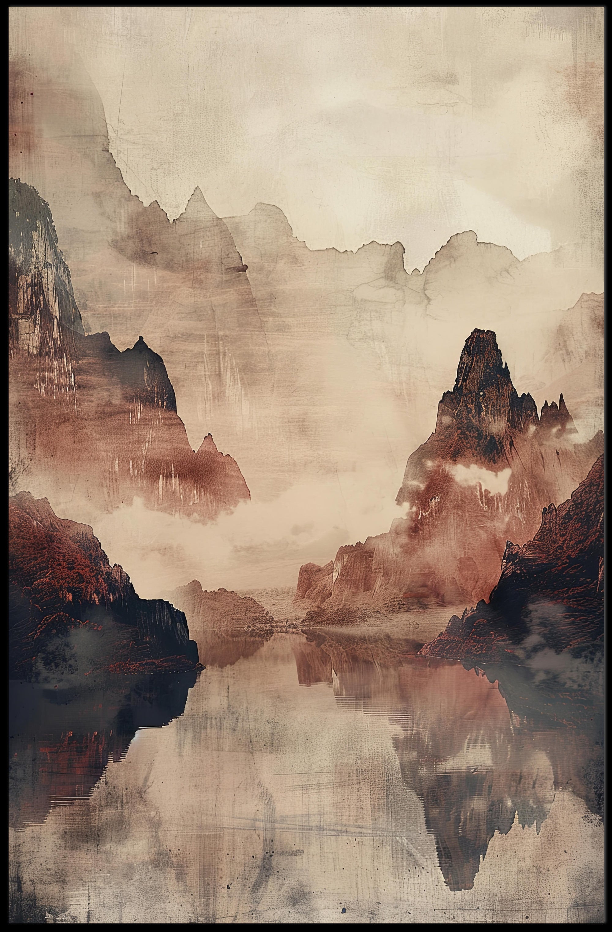 Mystical Mountain Landscape Poster