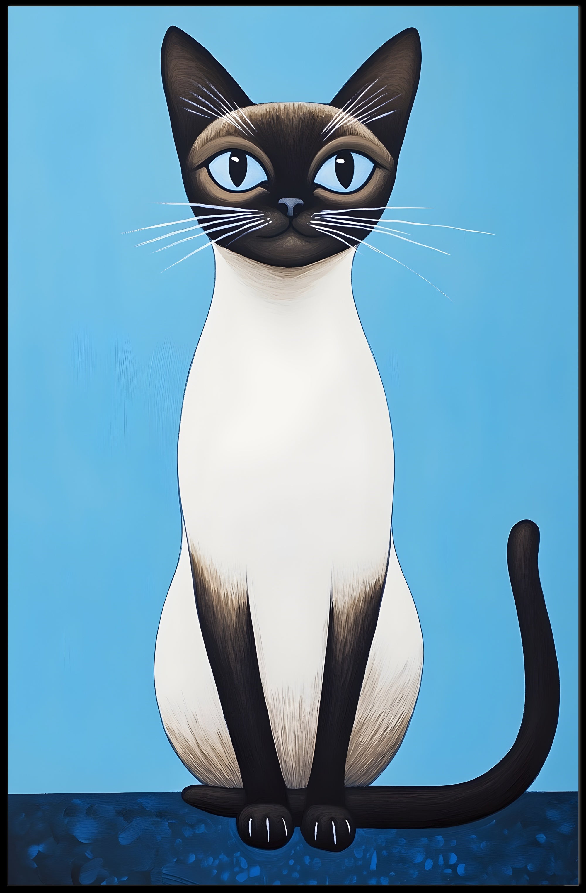 Siamese Cat Poster Modern Wall Art Print