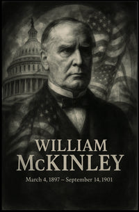 William McKinley 25th President of the United States Double Exposure Poster